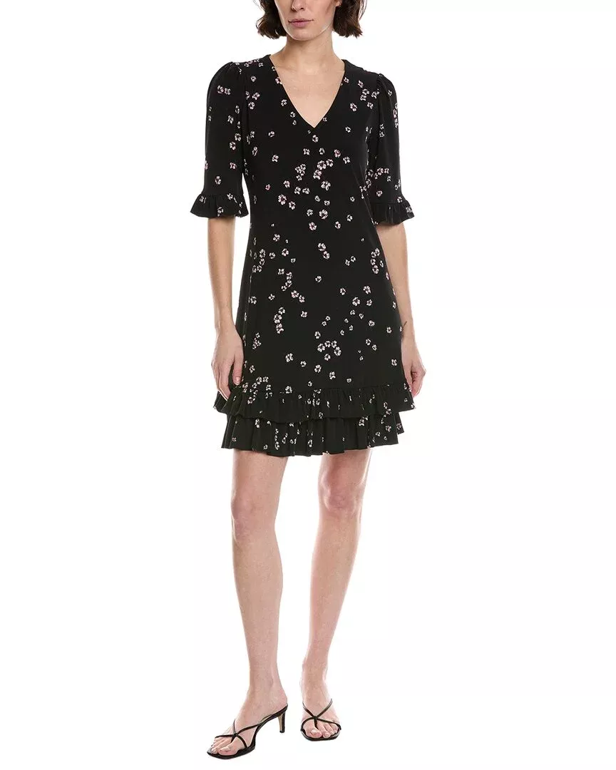 Cece Ruffle Hem Mini Dress