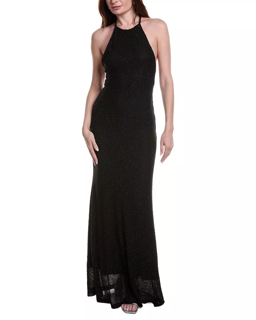 Christopher Esber Imber Metallic Halter Dress