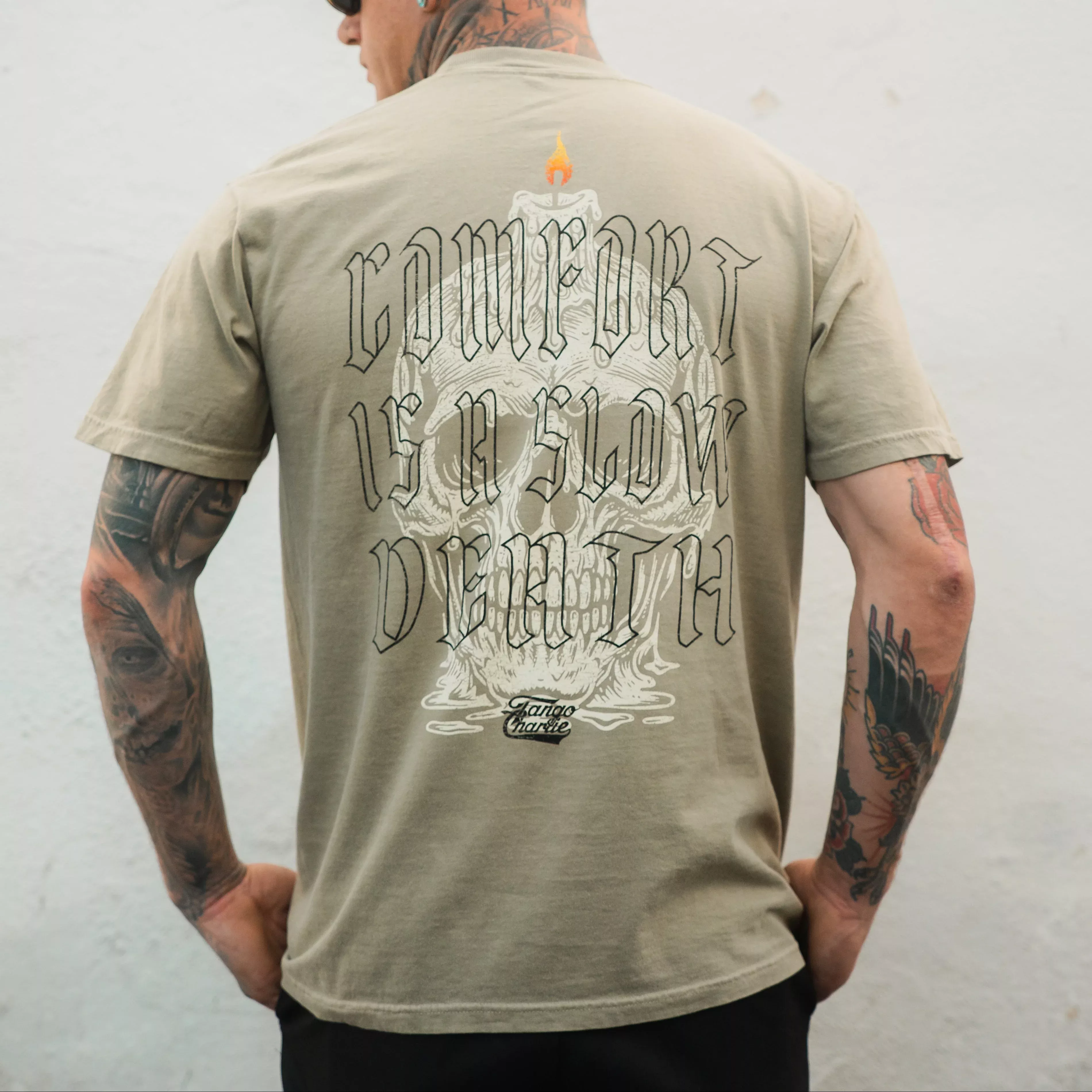 Comfort is a Slow Death - Tan Premium Tee