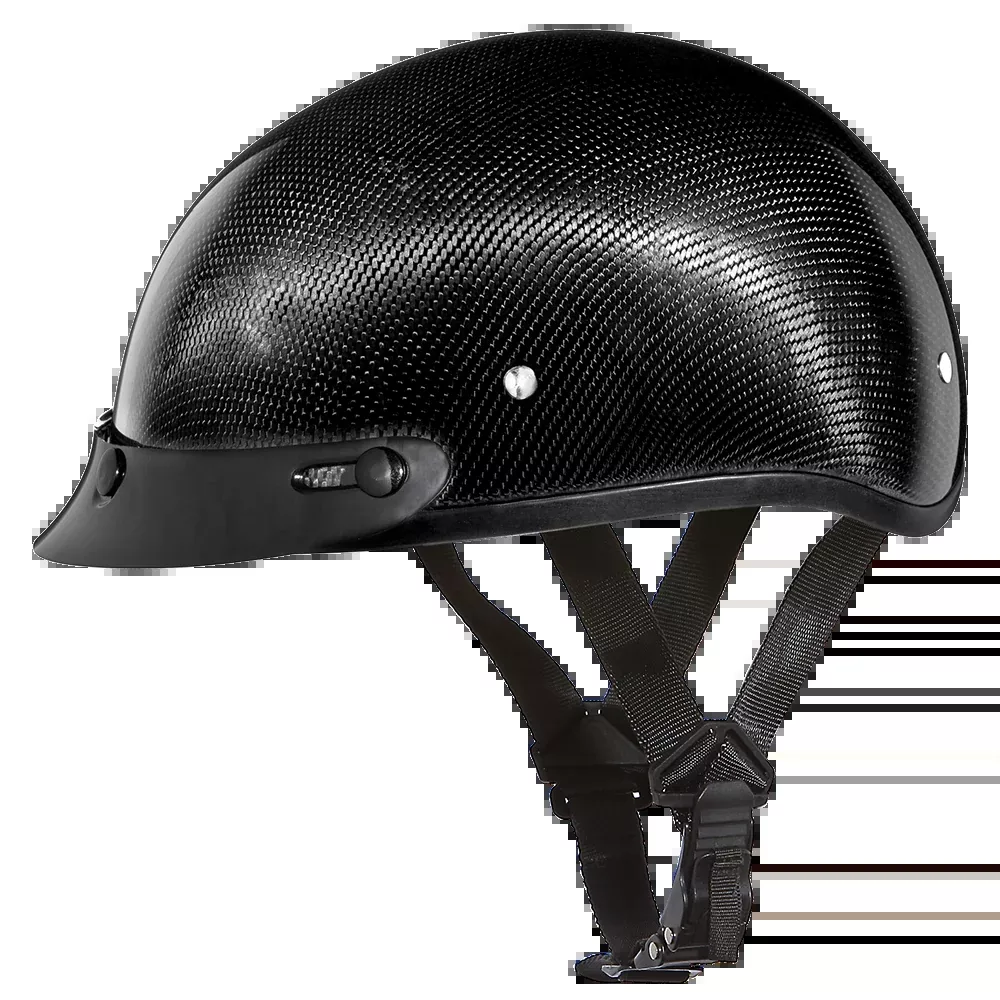 D.O.T. Daytona Skull Cap- Grey Carbon Fiber
