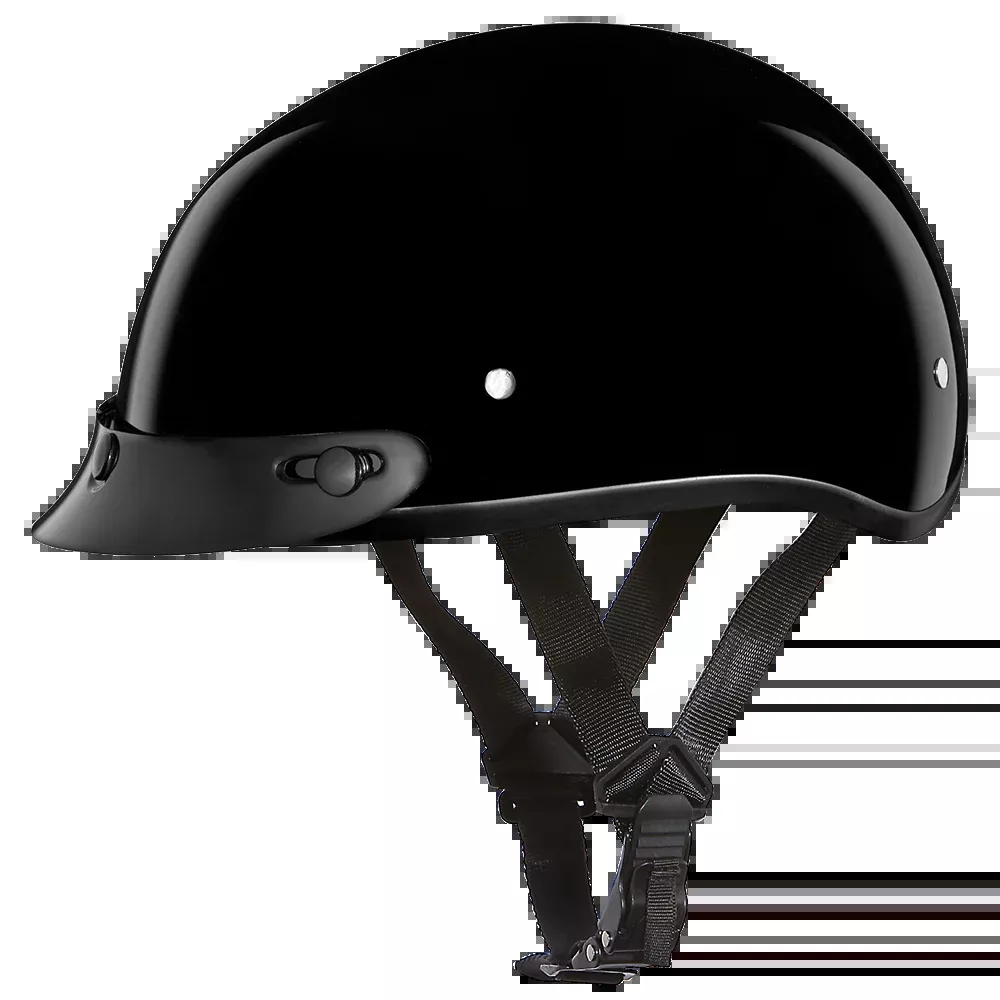 D.O.T. Daytona Skull Cap Jr.- Hi-Gloss Black