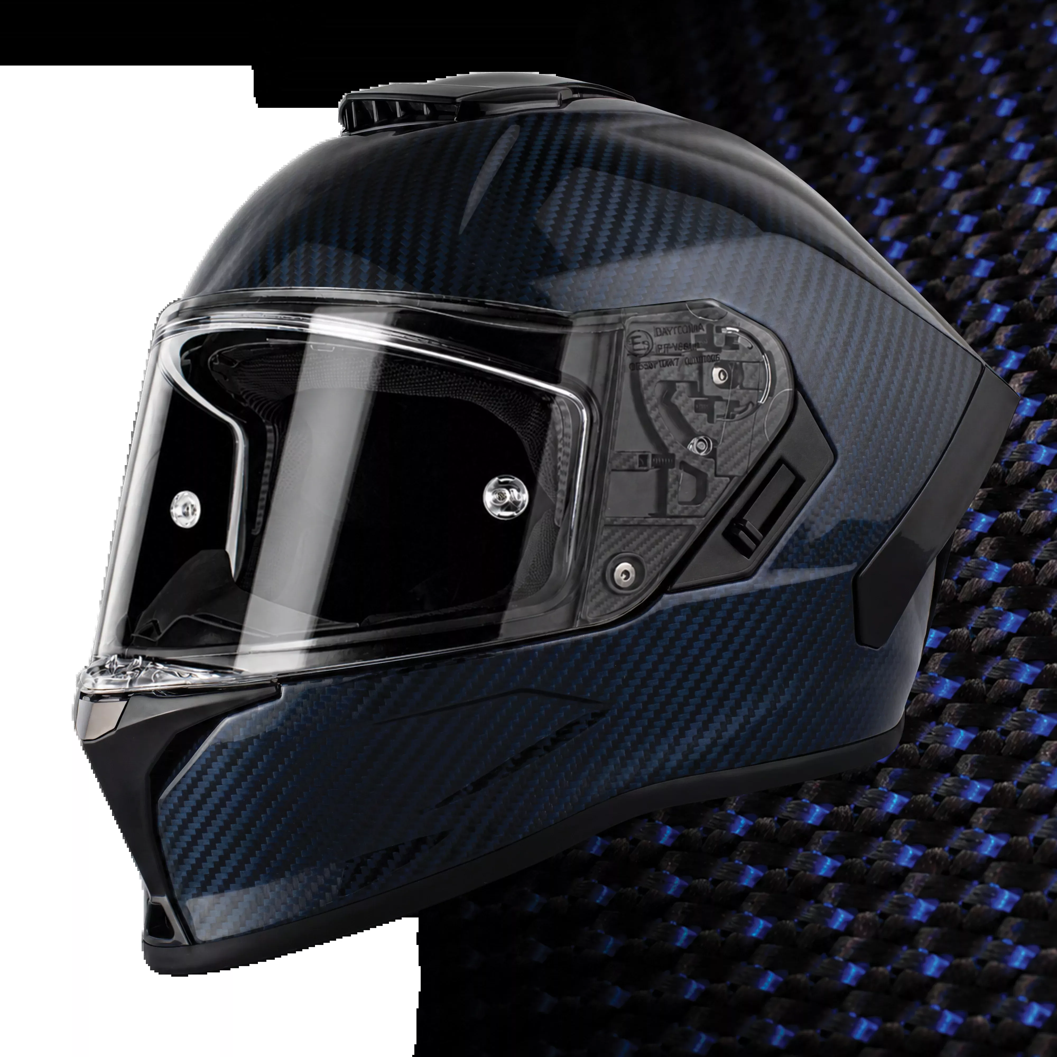 D.O.T. & ECE Daytona Viper- Blue Carbon Fiber