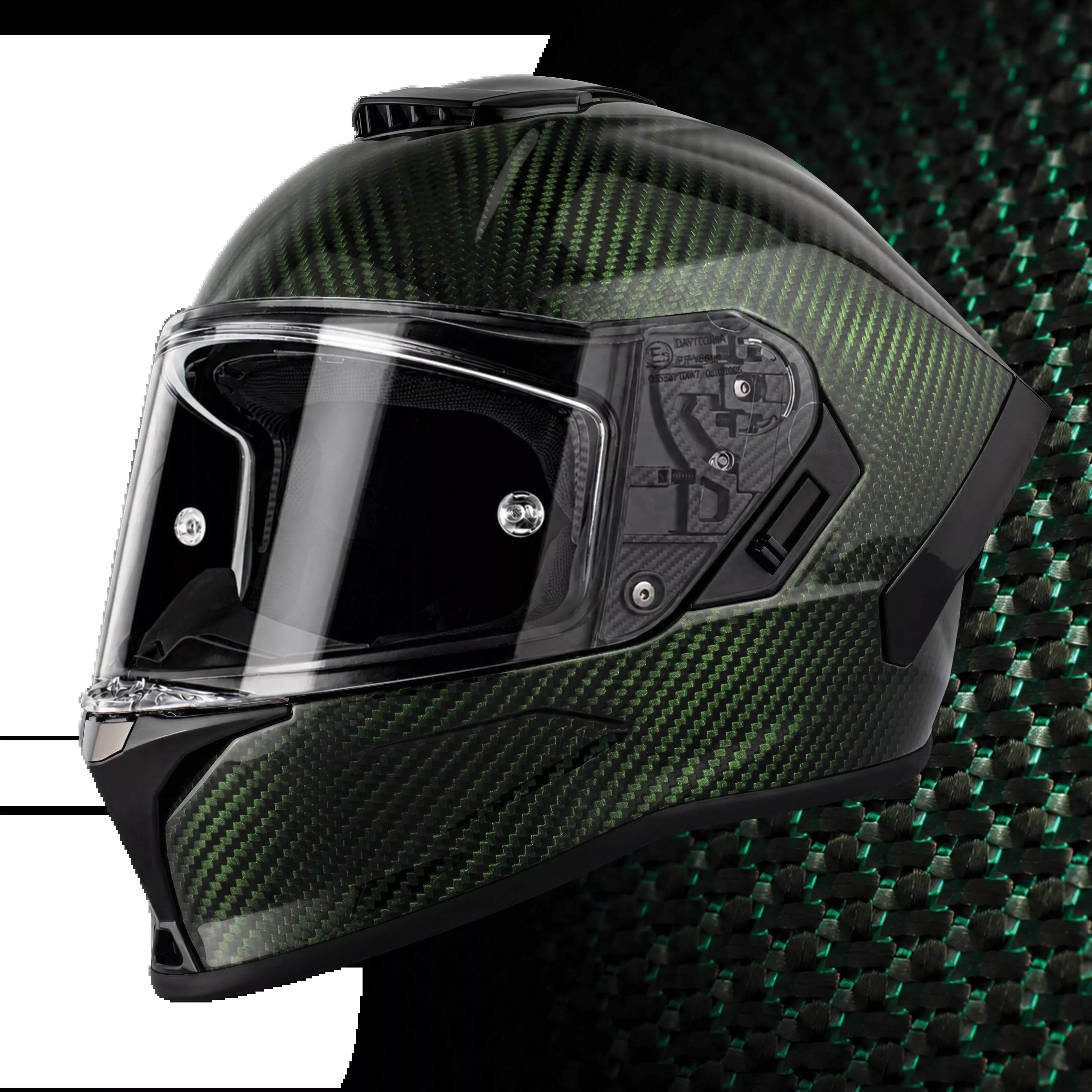 D.O.T. & ECE Daytona Viper- Green Carbon Fiber