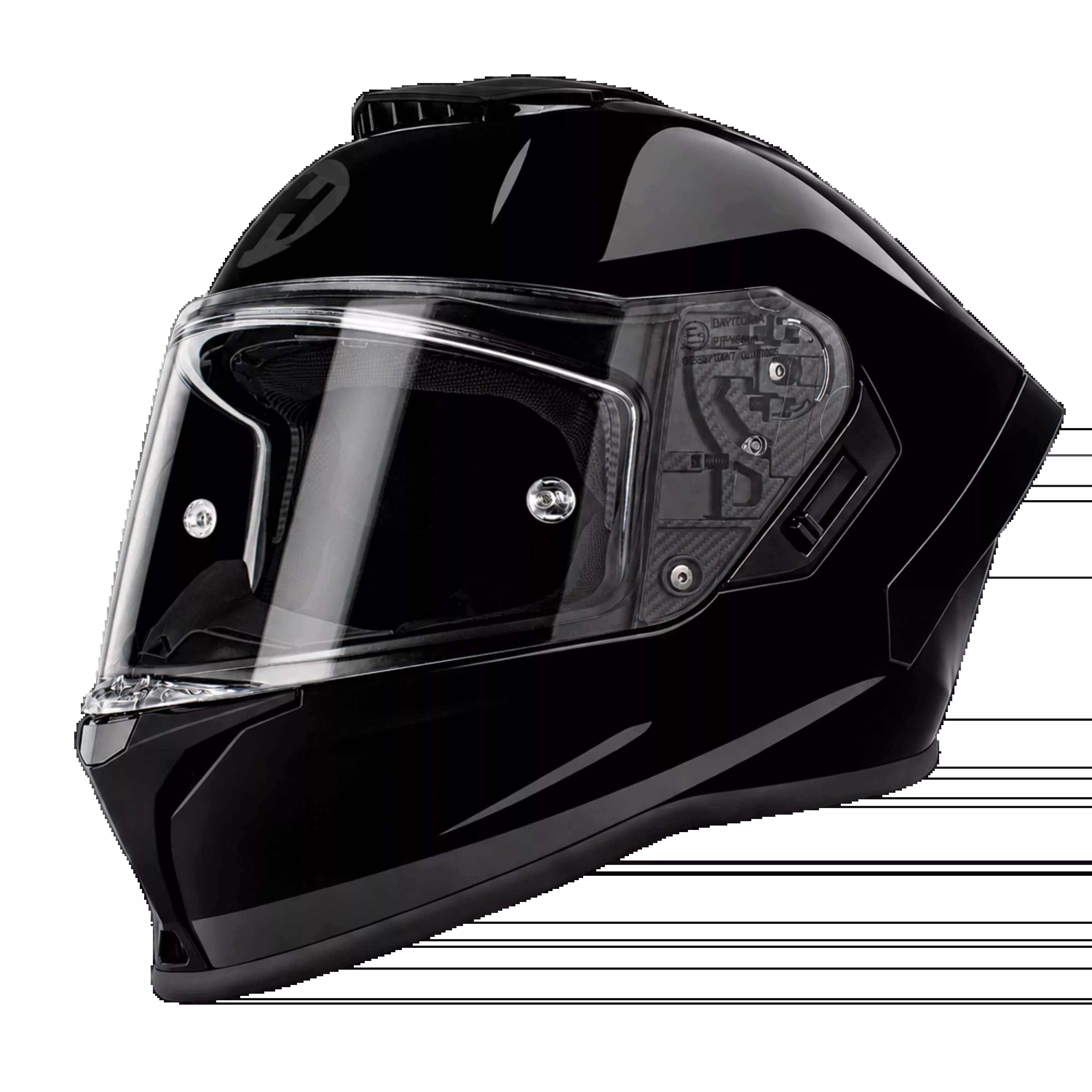 D.O.T. & ECE Daytona Viper- Hi-Gloss Black