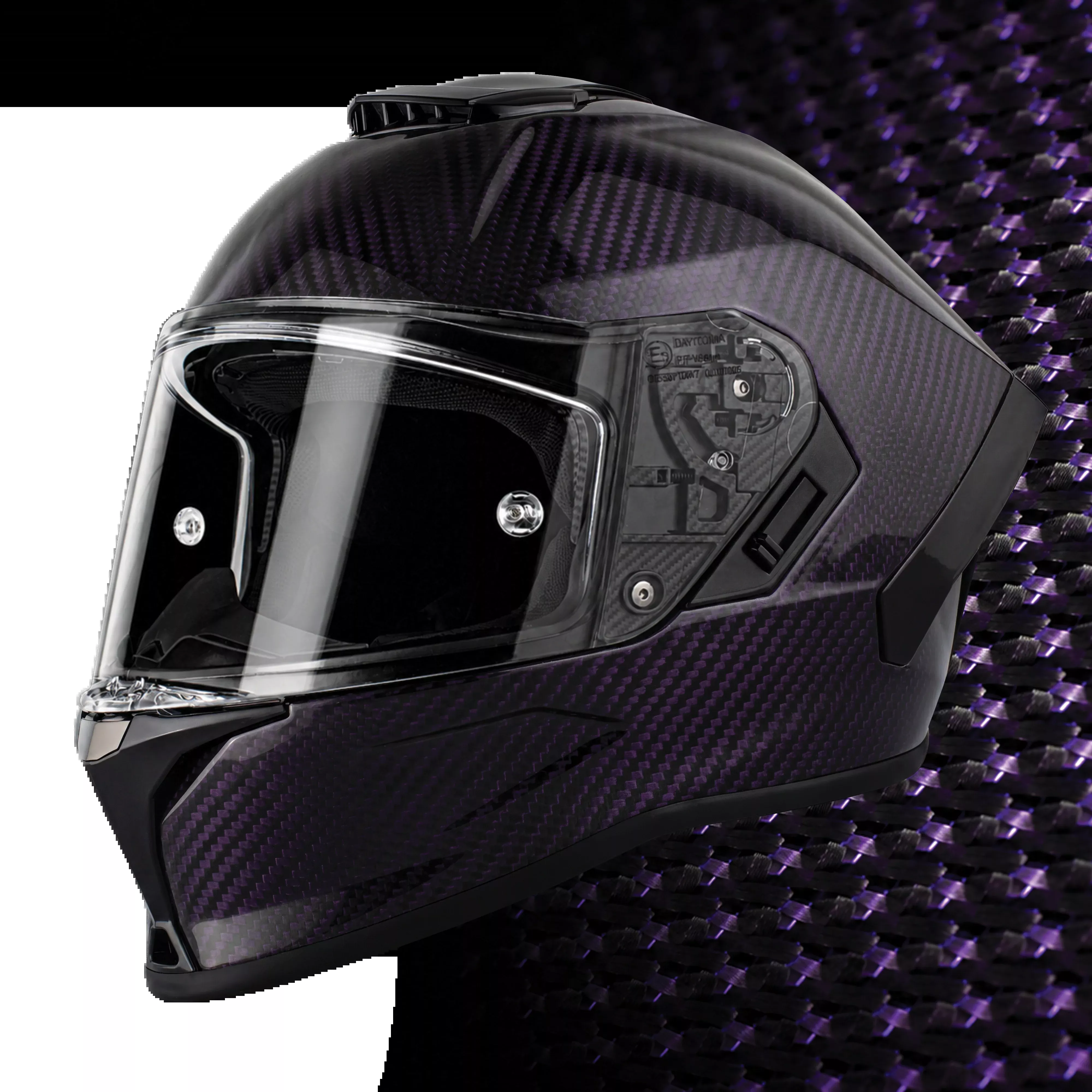 D.O.T. & ECE Daytona Viper- Purple Carbon Fiber