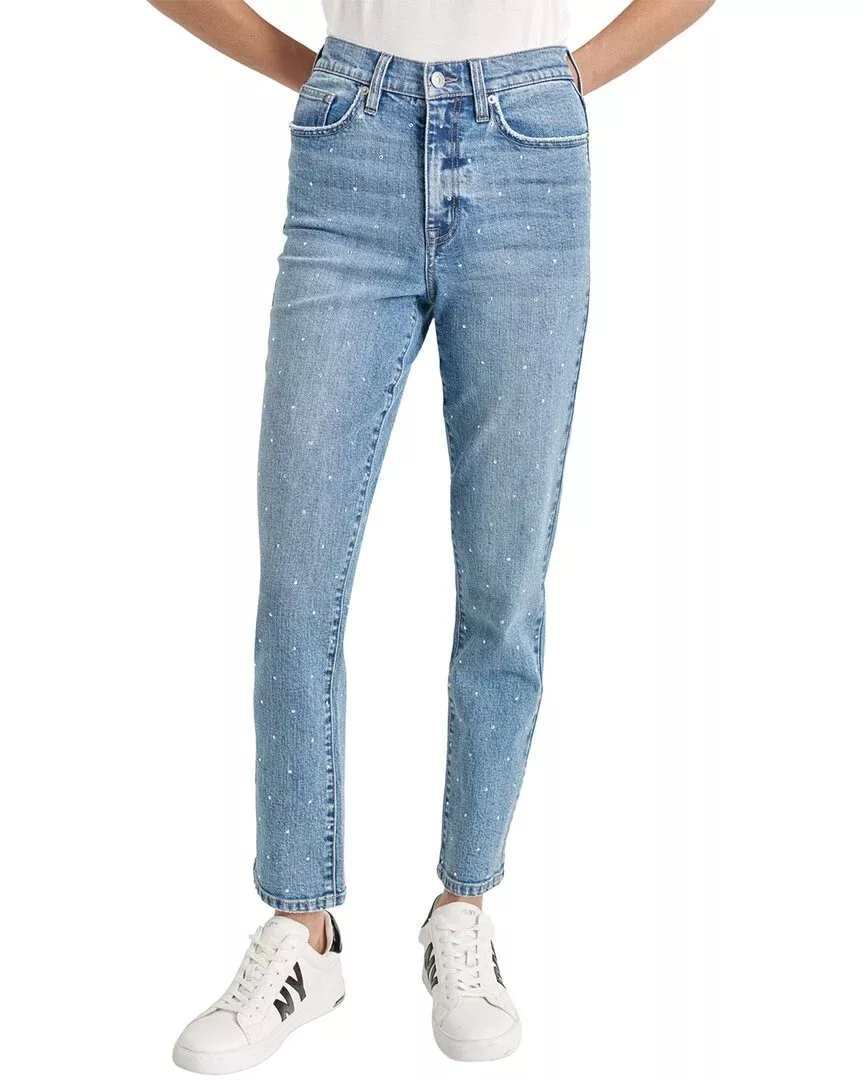 Dkny High Rise Ocean Slim Straight Jean