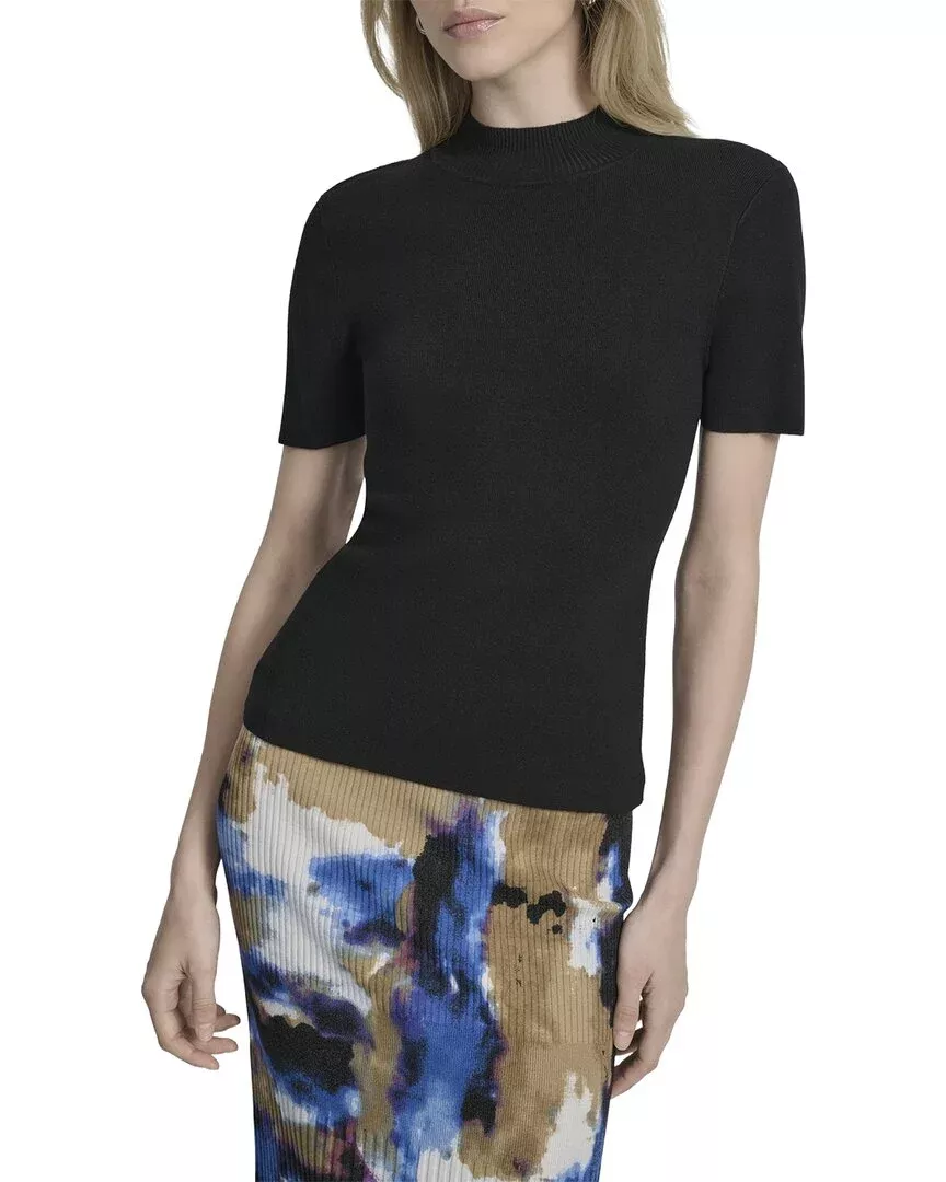 Dkny Mock Neck Top