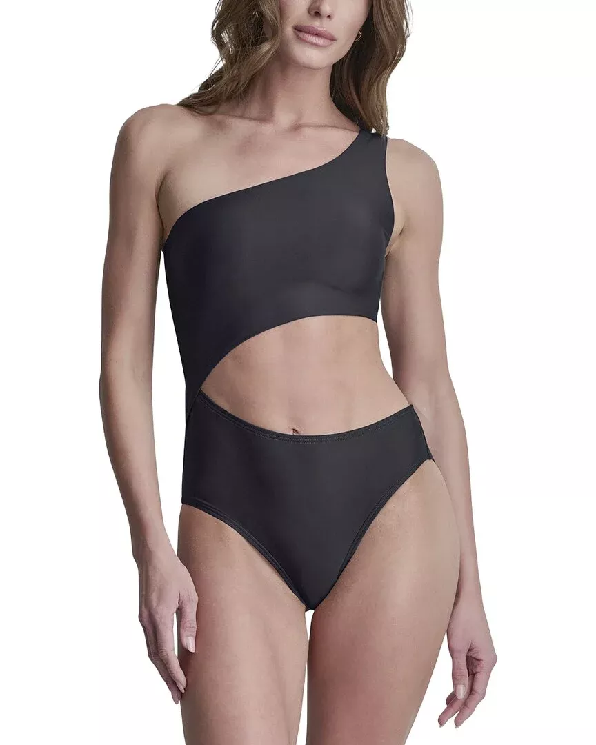 Dkny One Shoulder Swimsuit With Cutout