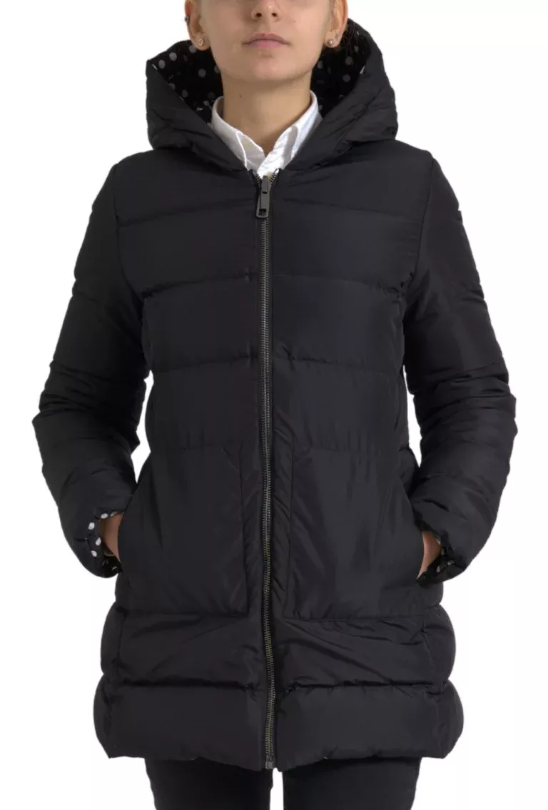 Dolce & Gabbana Black Polyester Hooded Reversible Women's Jacket