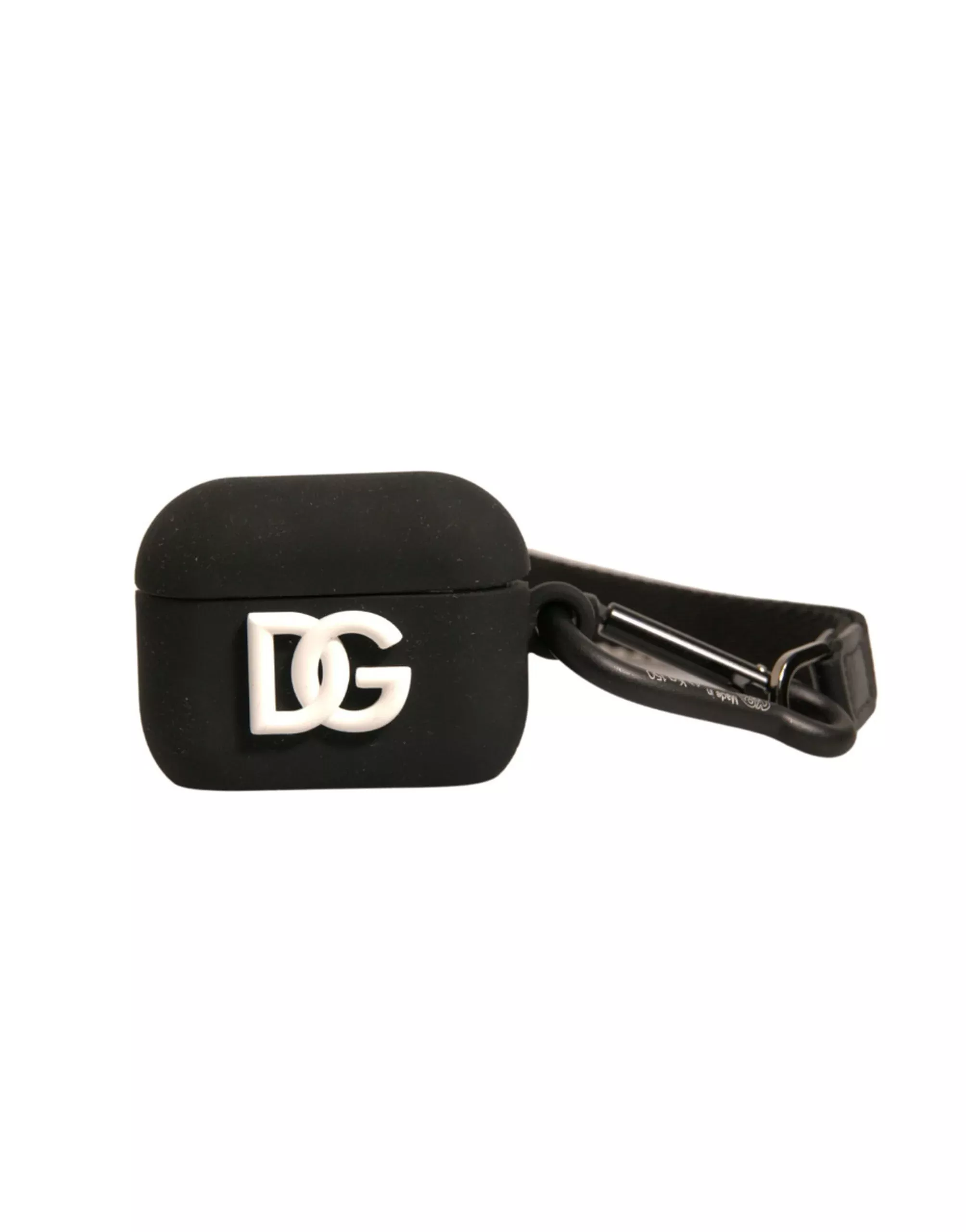 Dolce & Gabbana Black Silicone Rubber Logo Embossed AirpodsCase