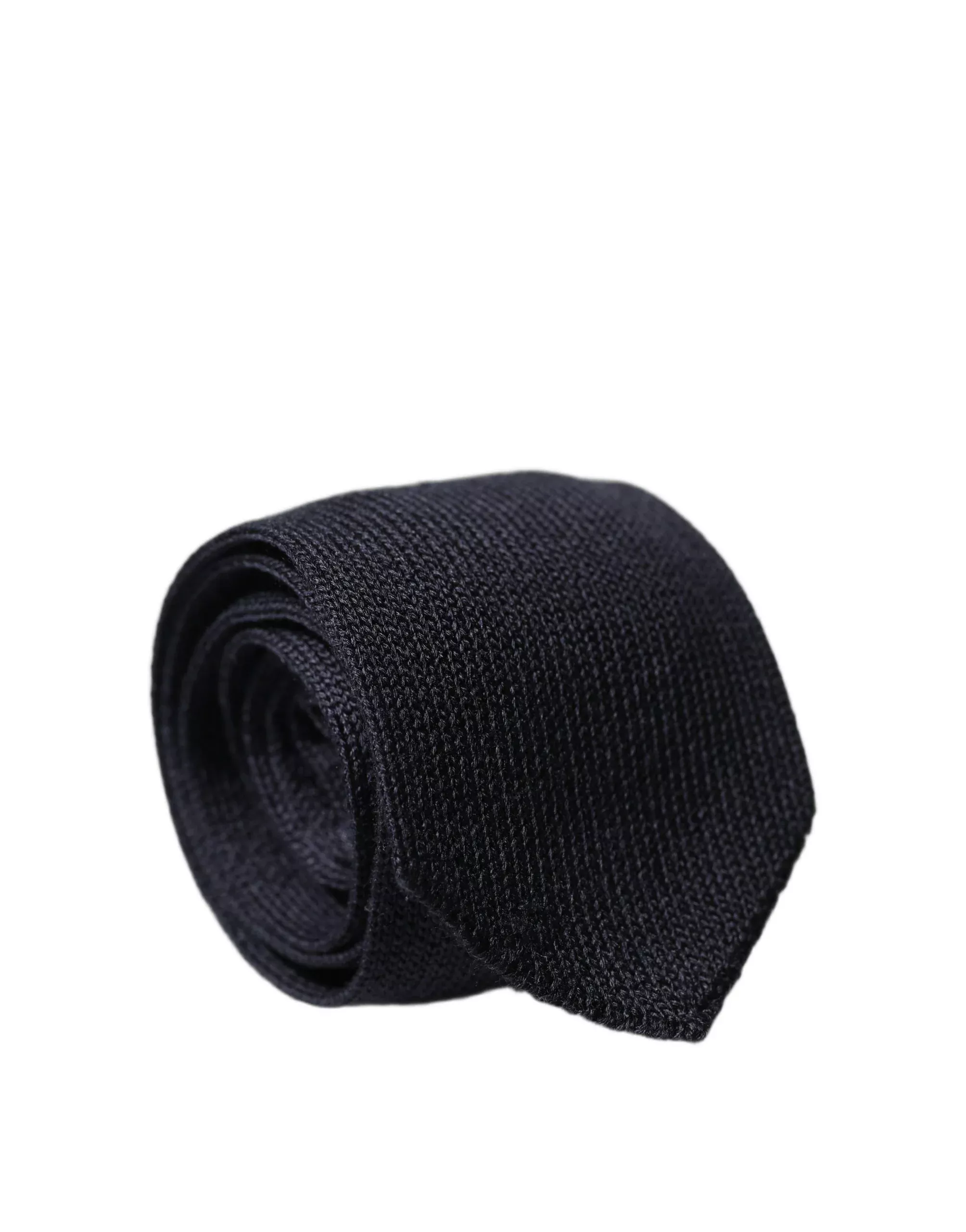 Dolce & Gabbana Dark Blue Solid 100% Silk Adjustable Men NeckMen's Men's Tie