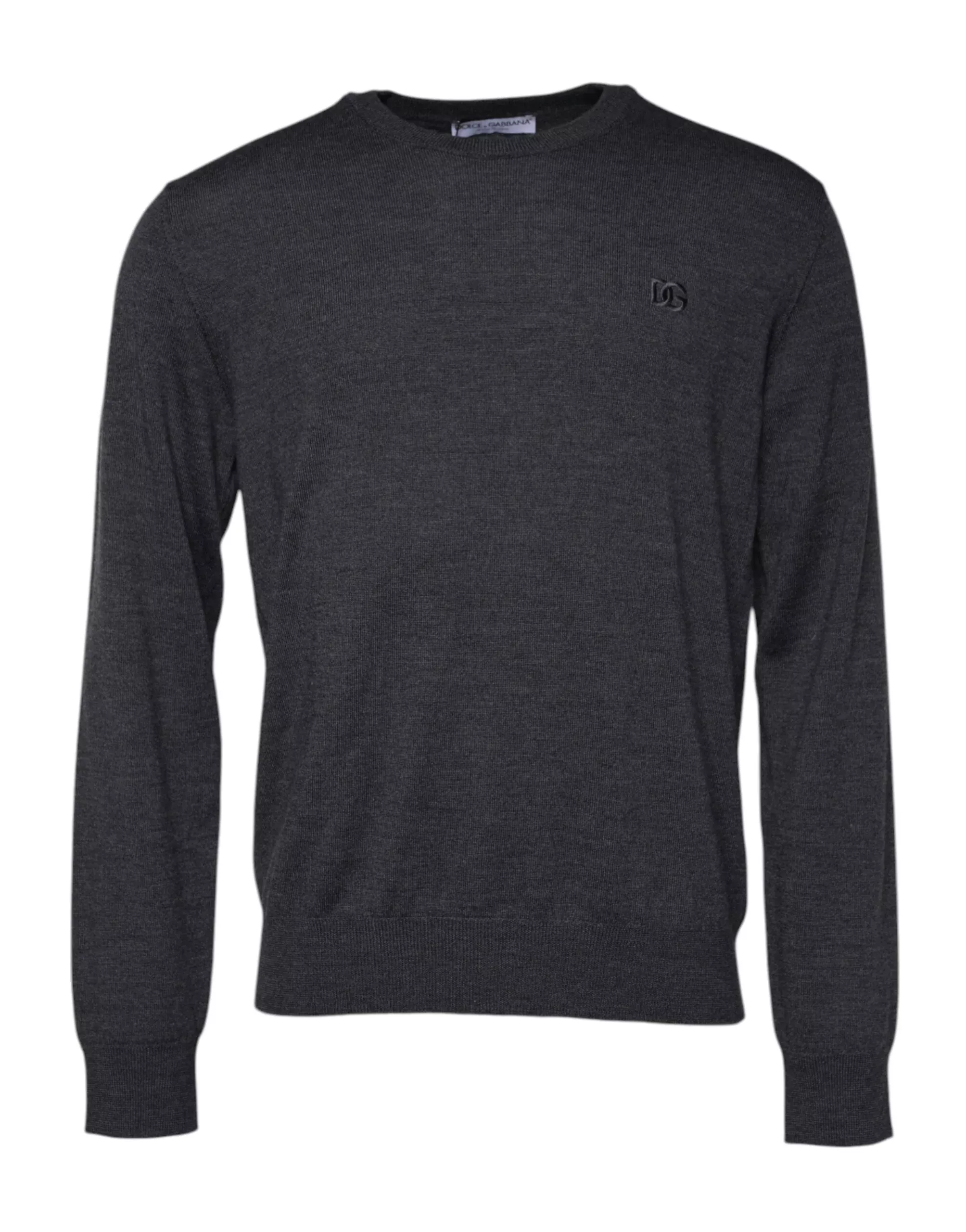 Dolce & Gabbana Gray Wool Logo Knitted Men Pullover Men's Sweater