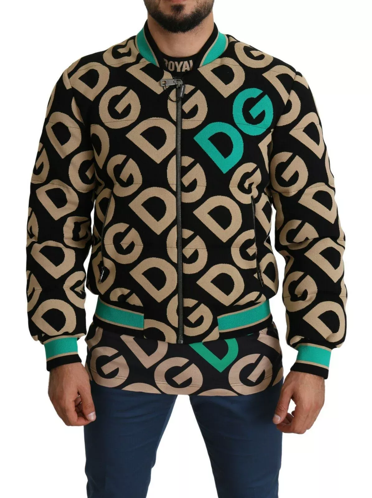 Dolce & Gabbana Multicolor DGMILLENNIALS Logo Print Men's Jacket