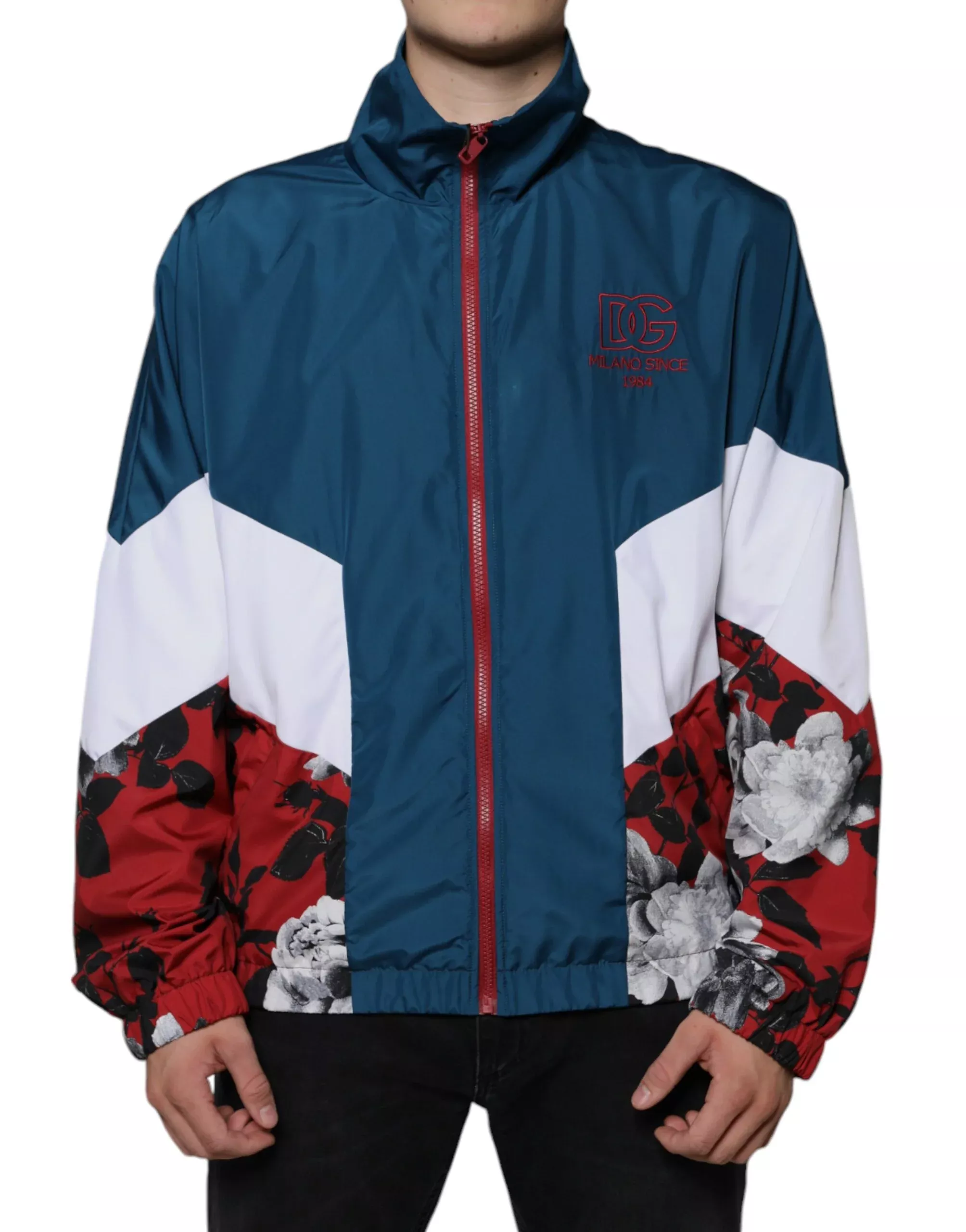 Dolce & Gabbana Multicolor Polyester Full Zip Men's Jacket