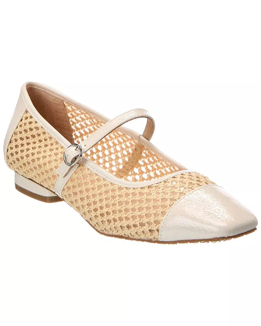Donald Pliner Ditzy Raffia & Patent Flat