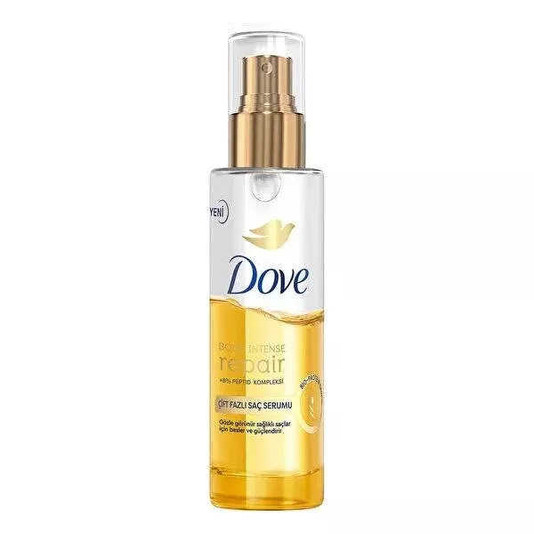 Dove Bond Intense Repair Hair Serum - Reverse 3 Years of Damage, Peptide Complex, Split End Treatment, Frizz Control - 2.71 fl oz