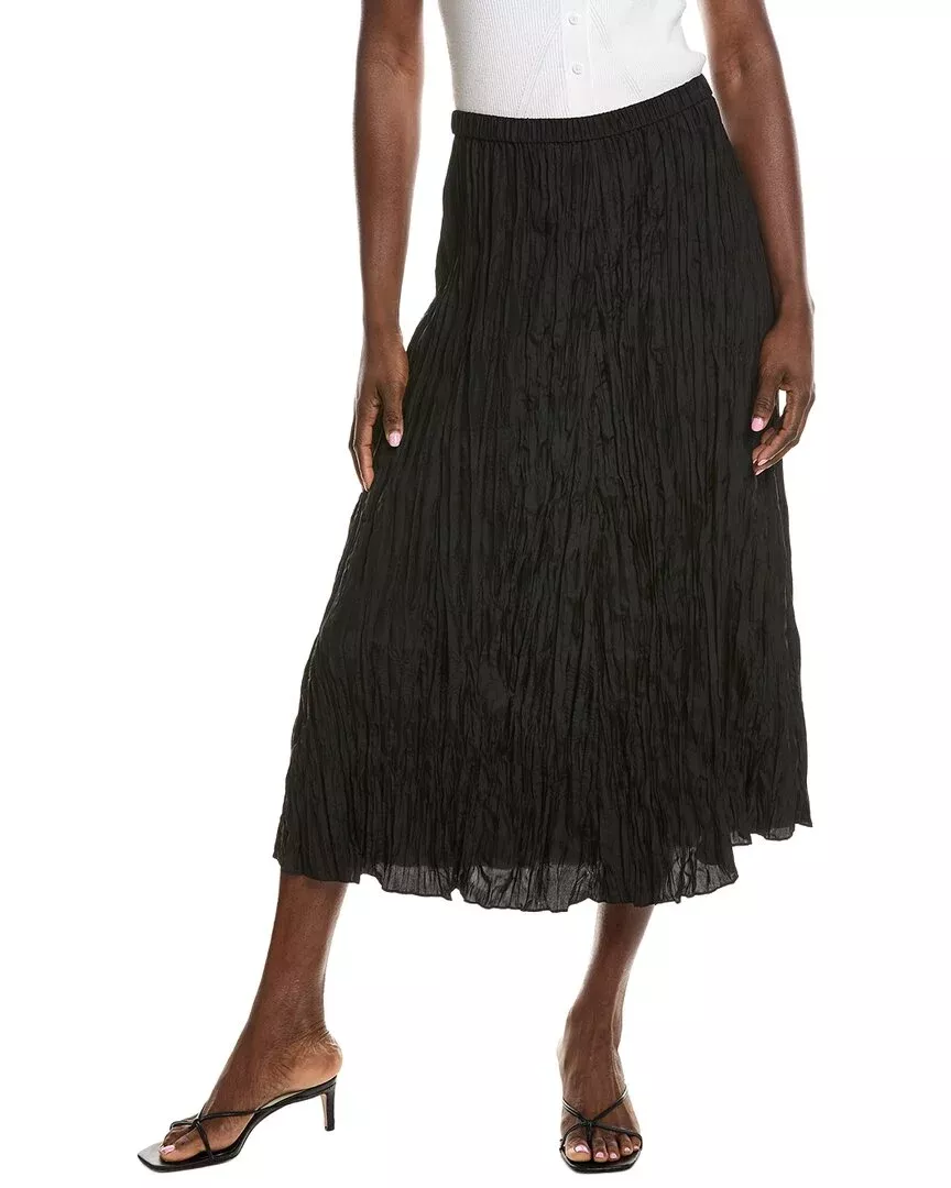 Eileen Fisher Flared Silk Midi Skirt