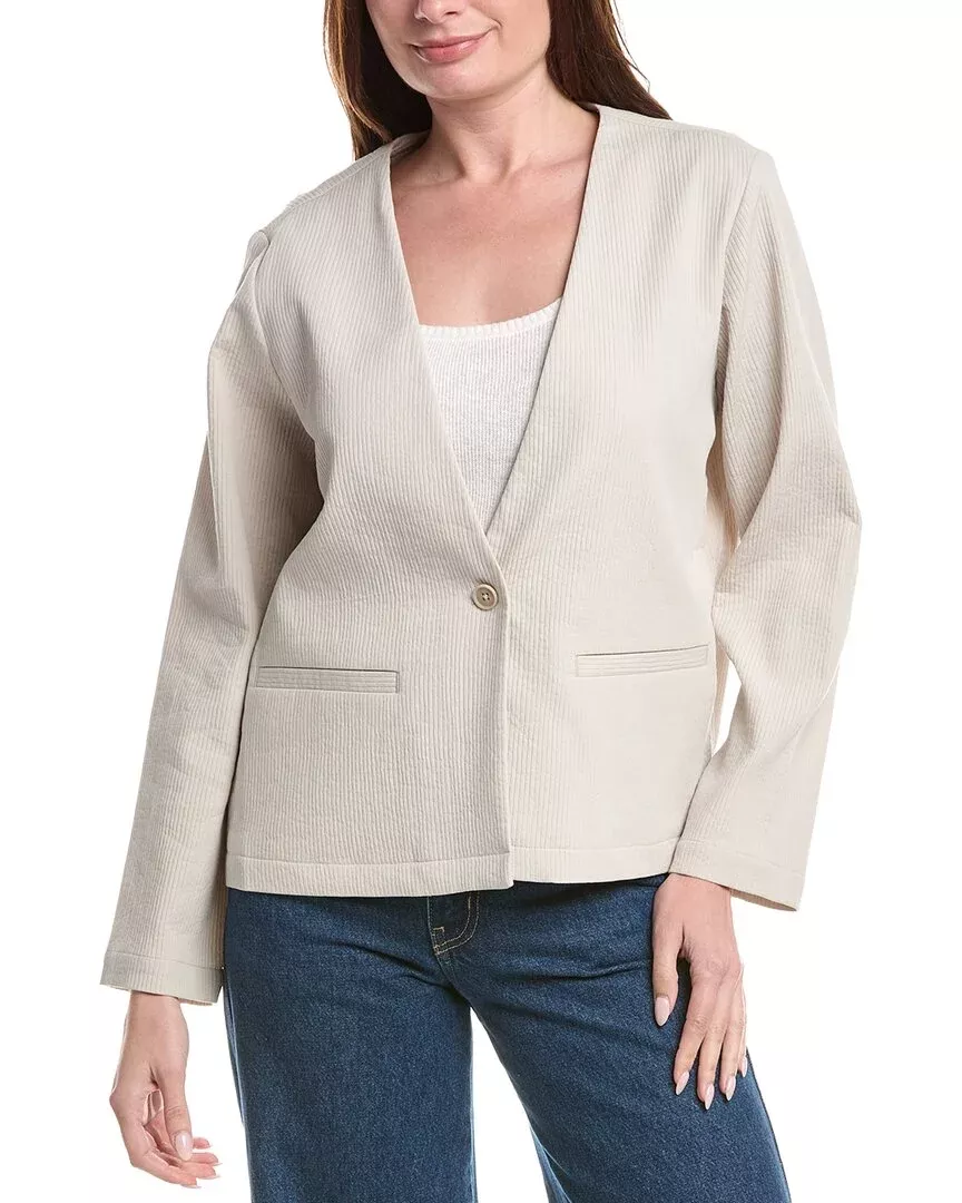 Eileen Fisher Petite V-Neck Jacket