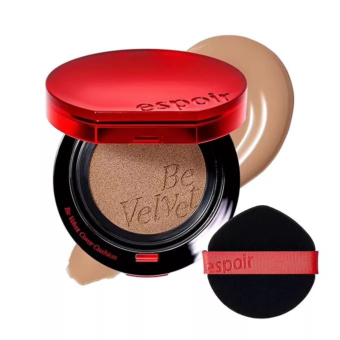 espoir [NEW] Be Velvet Cushion Foundation | Quick and Easy Coverage with Long-lasting Color by Zero Oxidation (#28 Ginger, 0.46 Ounce (Pack of 1))