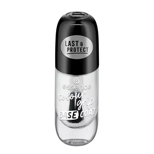 Essence Colour Grip Nail Polish Base Coat:Extend Manicures, Prevent Discoloration, Vegan Clean Beauty Formula for Long-Lasting Color