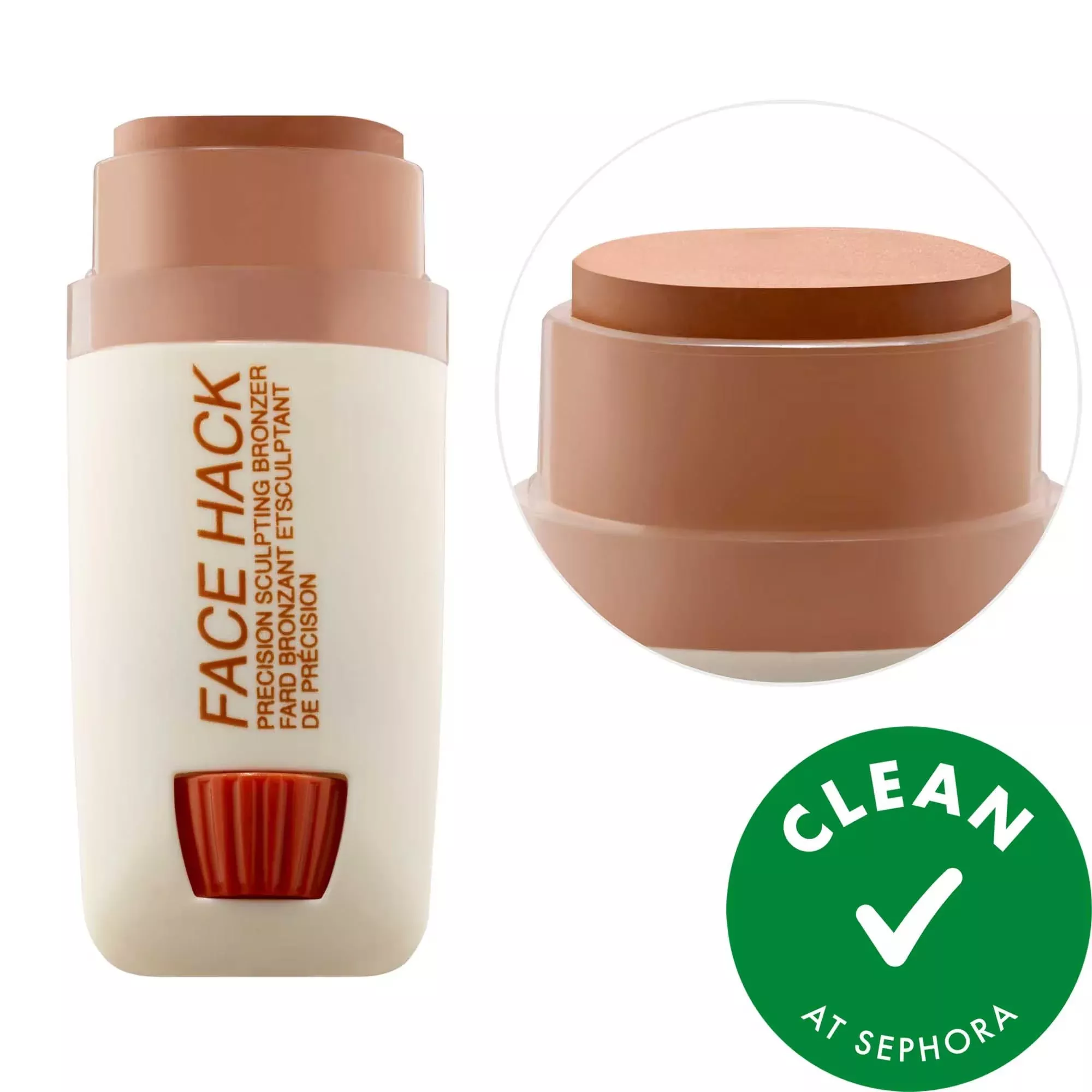 FACE HACK Cream Bronzer Stick - Natural Finish Contouring Makeup for Effortless Sculpting, Vegan & Cruelty-Free