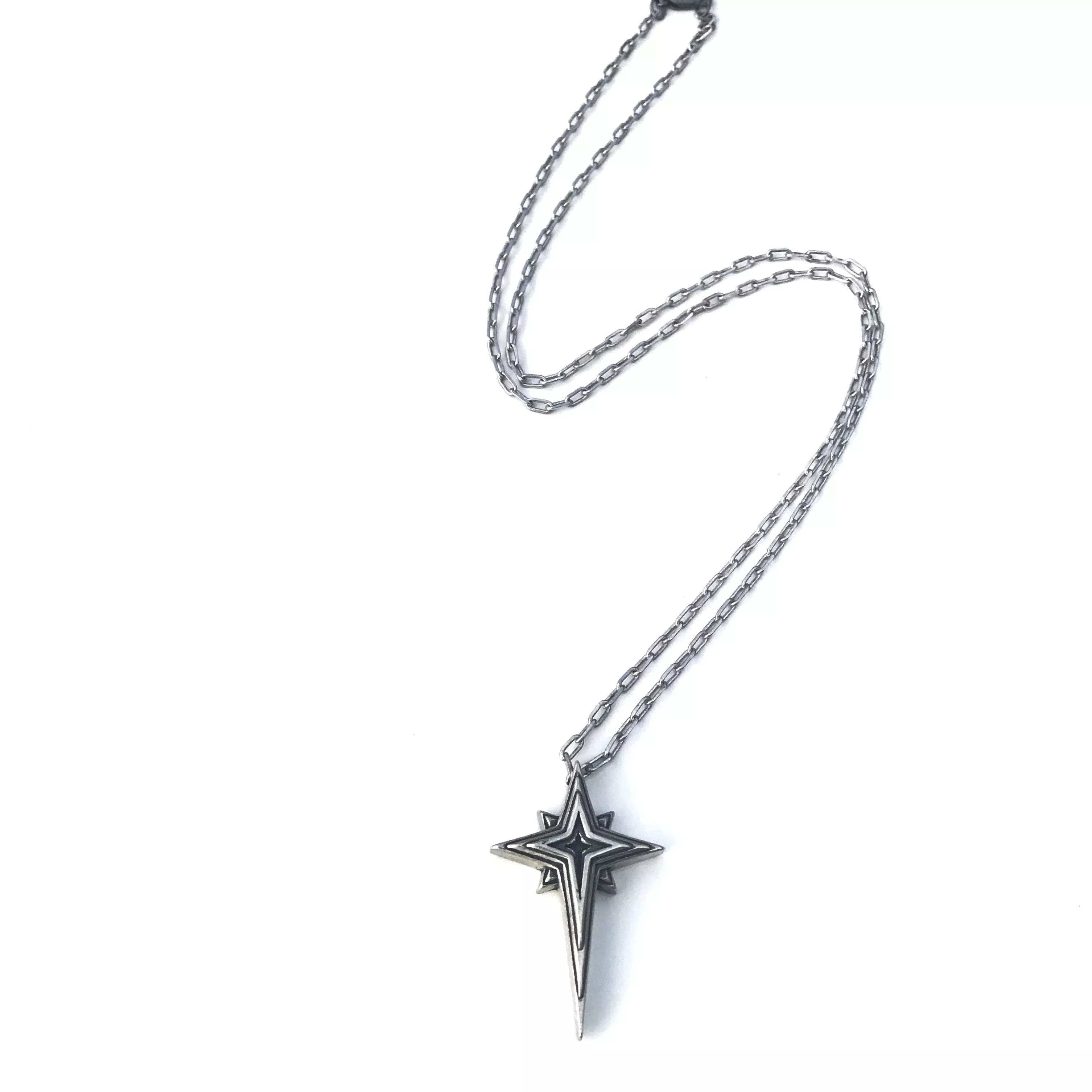 FAITH Star Cross Necklace - Sterling Silver