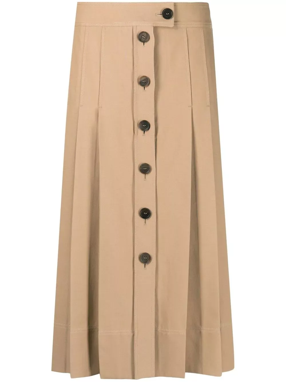 Ferragamo Buttoned-Up Pleated Skirt