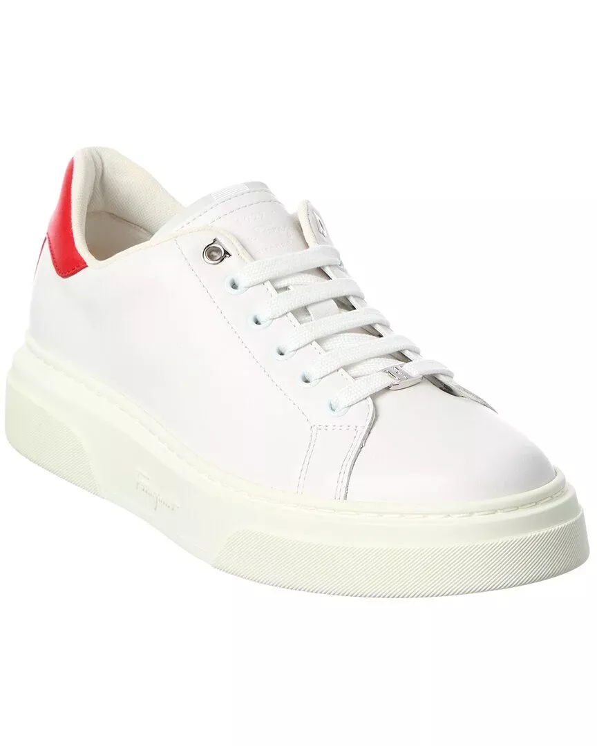 Ferragamo Cassandra Leather Sneaker