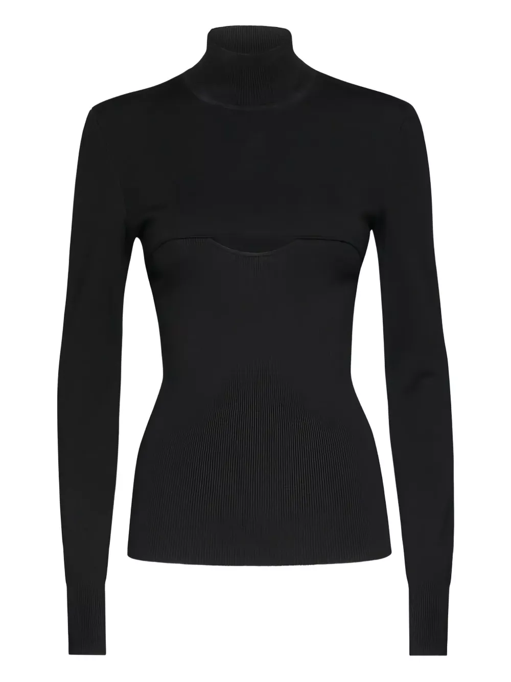 Ferragamo Long Sleeves Mock-Neck