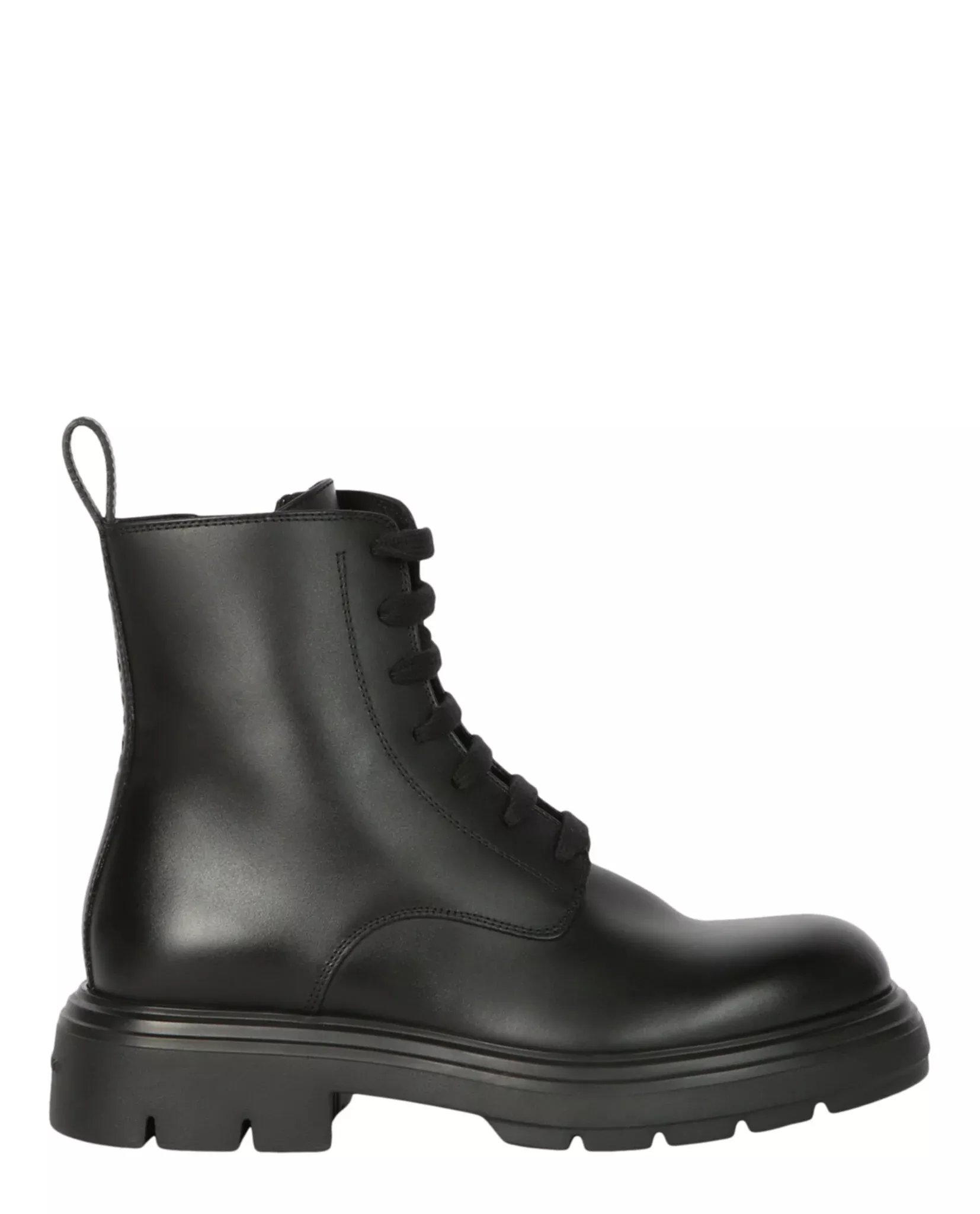 Ferragamo Womens Dionne Leather Combat Boots
