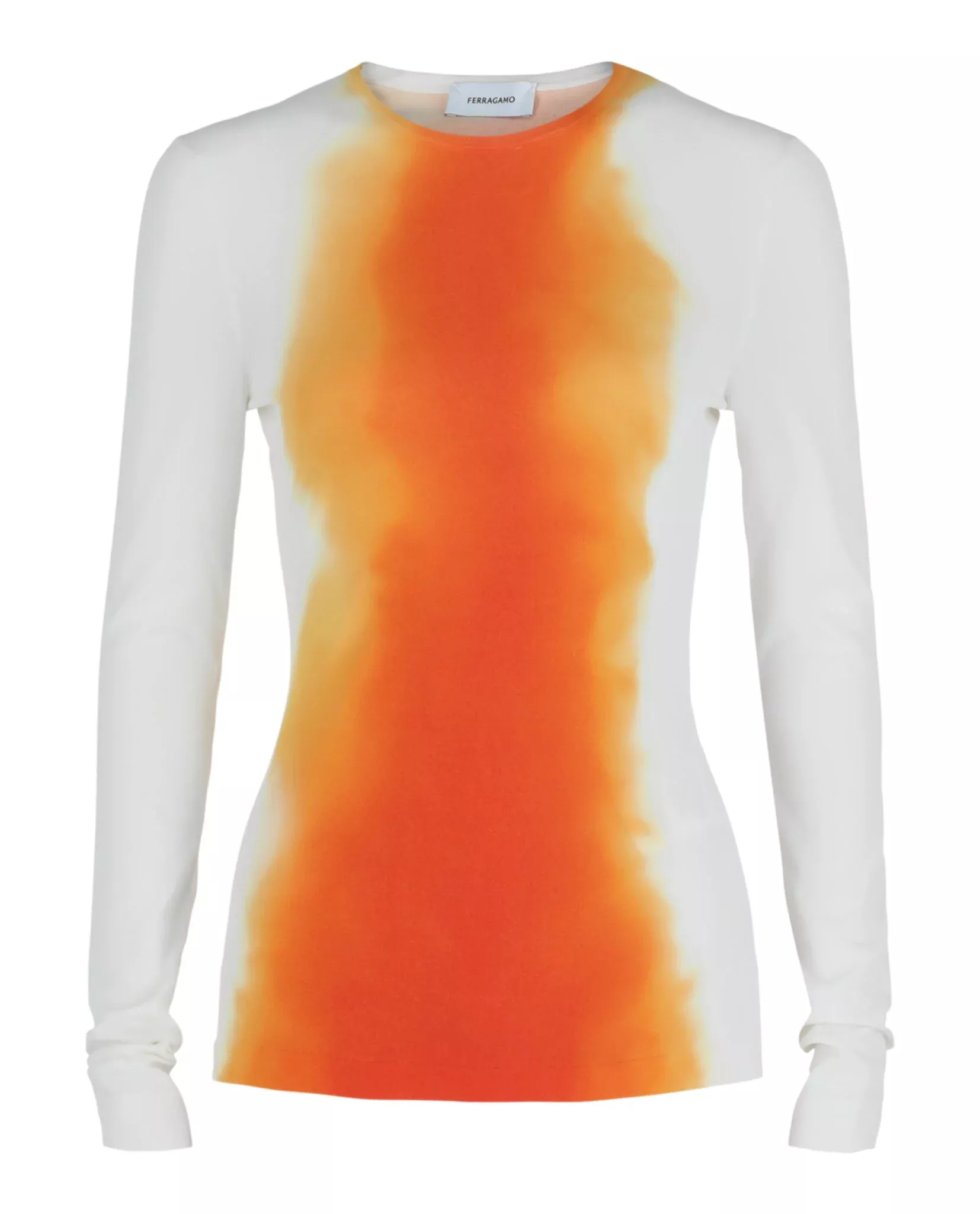 Ferragamo Womens Ombre Knit Long Sleeve Top