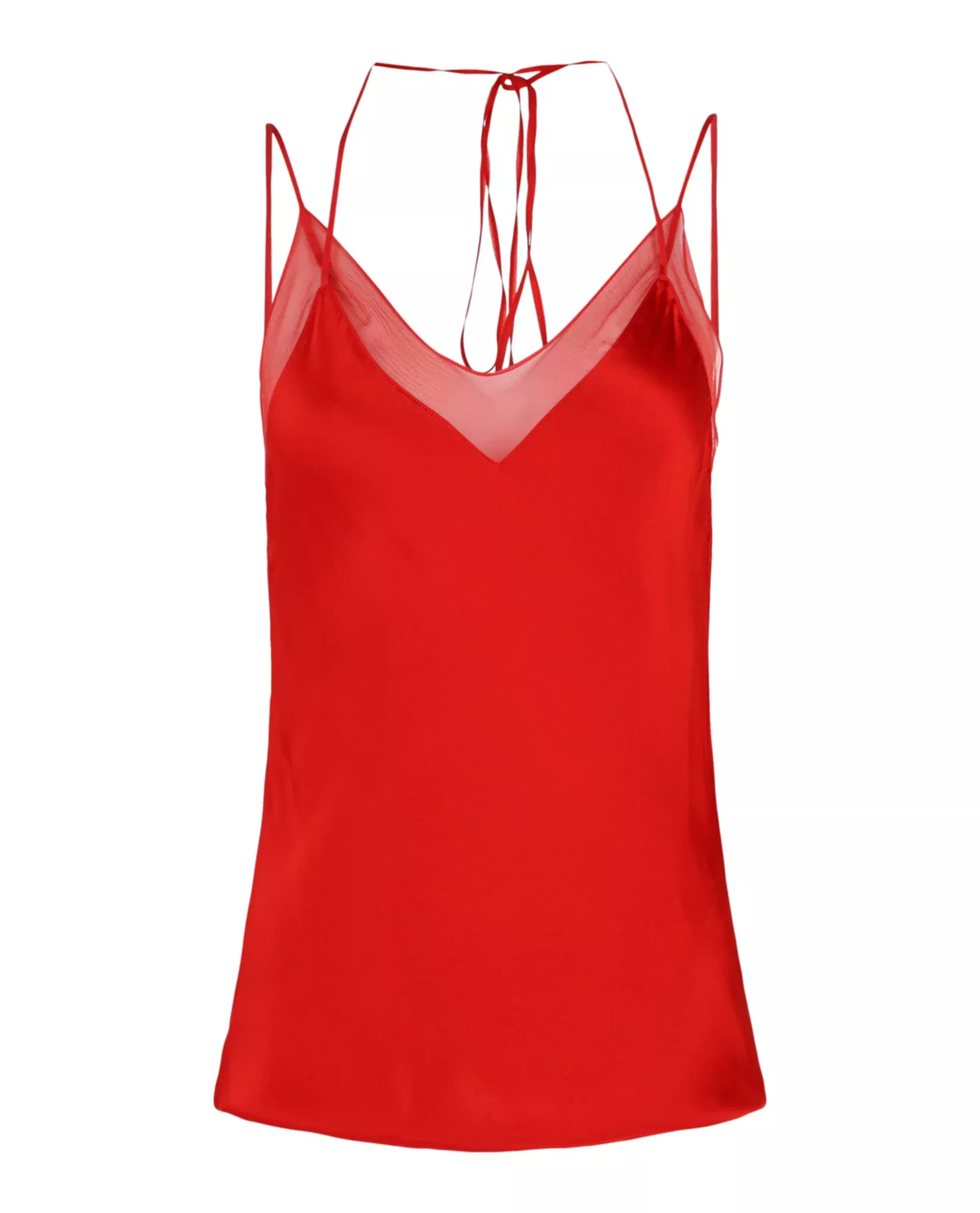 Ferragamo Womens Satin V-Neck Camisole