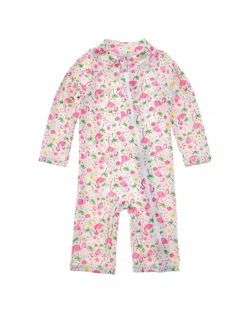 Flap Happy Flamingo Party Rash Guard Romper