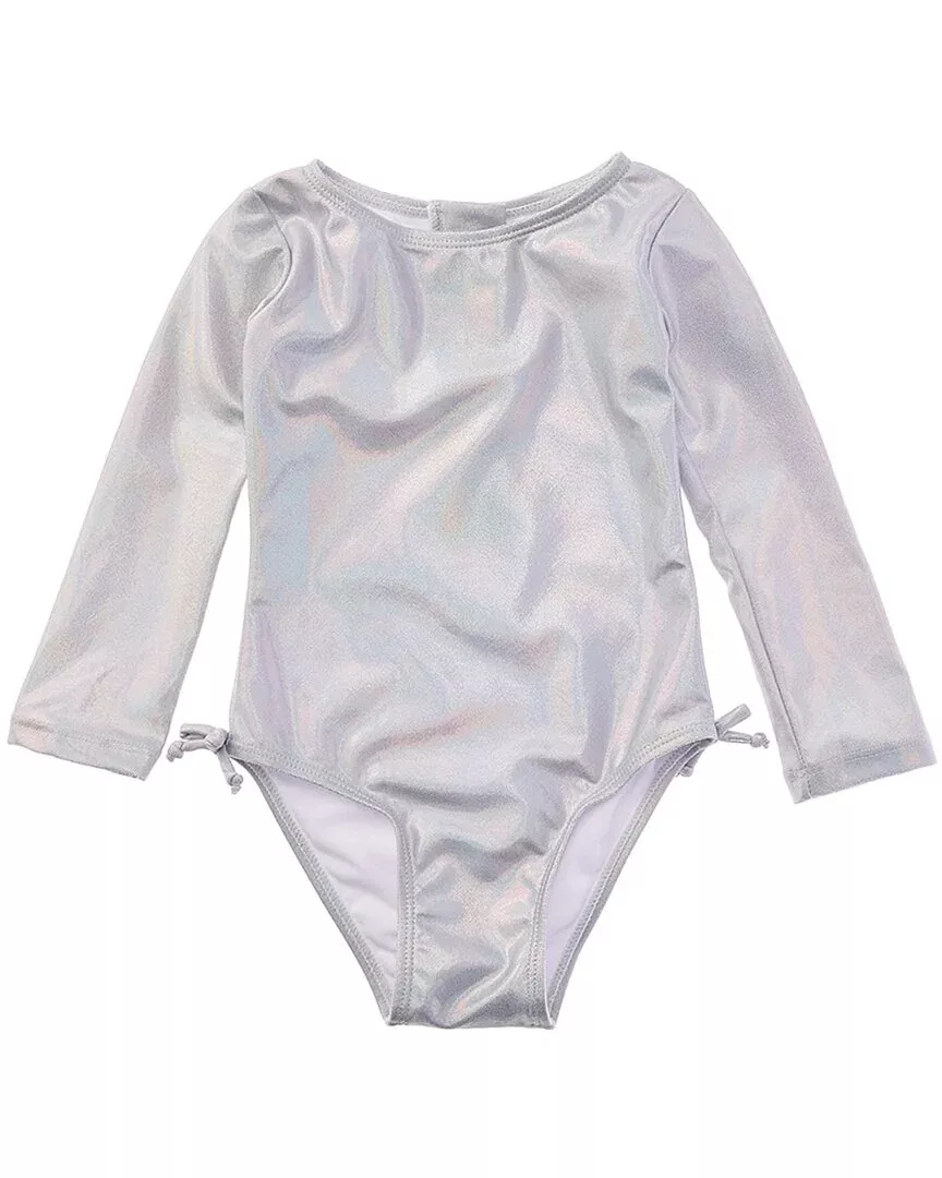 Flap Happy One Piece Shimmer Silver Swimsuit