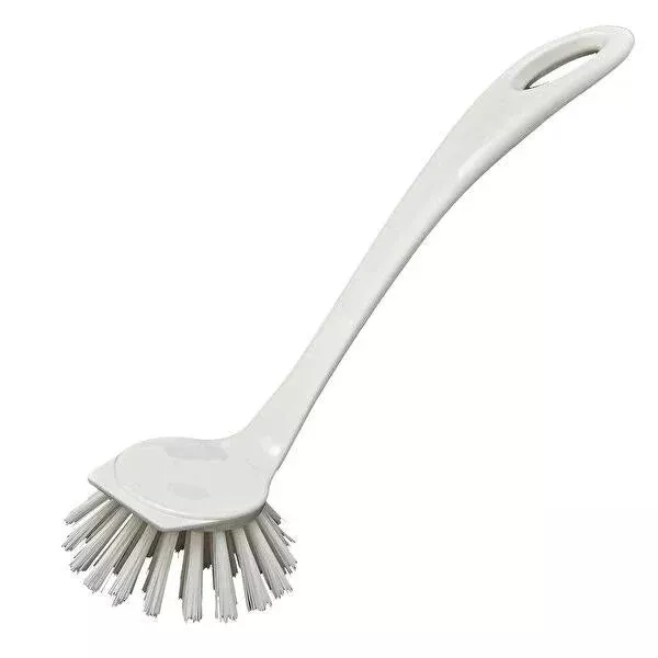Flink & Sauber Round Head Dish Brush - Ergonomic Handle, Dishwasher Safe