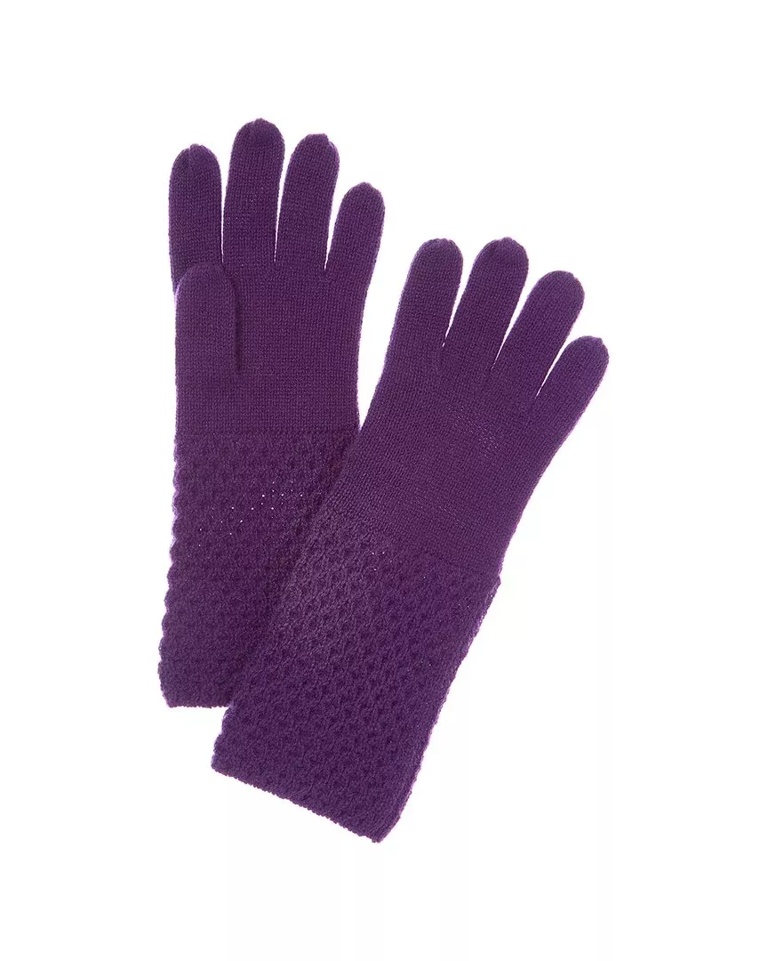 Forte Cashmere Cable Texture Stitch Cashmere Gloves