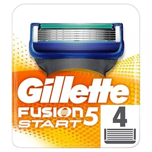 Gillette Fusion Replacement Razor Blades for Men - 4 Pack, 5 Blades for Smooth Shaving, Compatible with Gillette Fusion Razors
