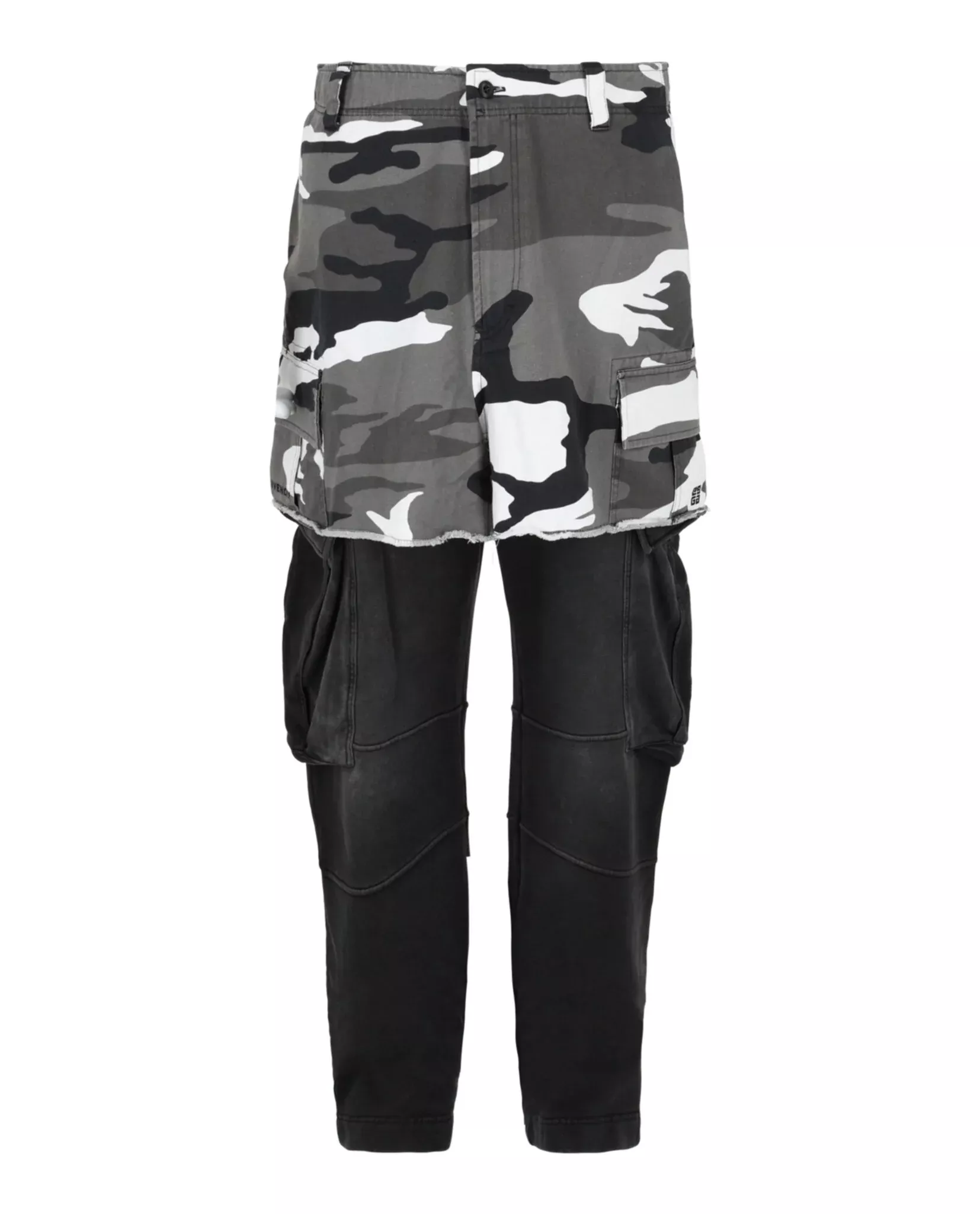 Givenchy Mens Cargo Pants With Camo Skirt