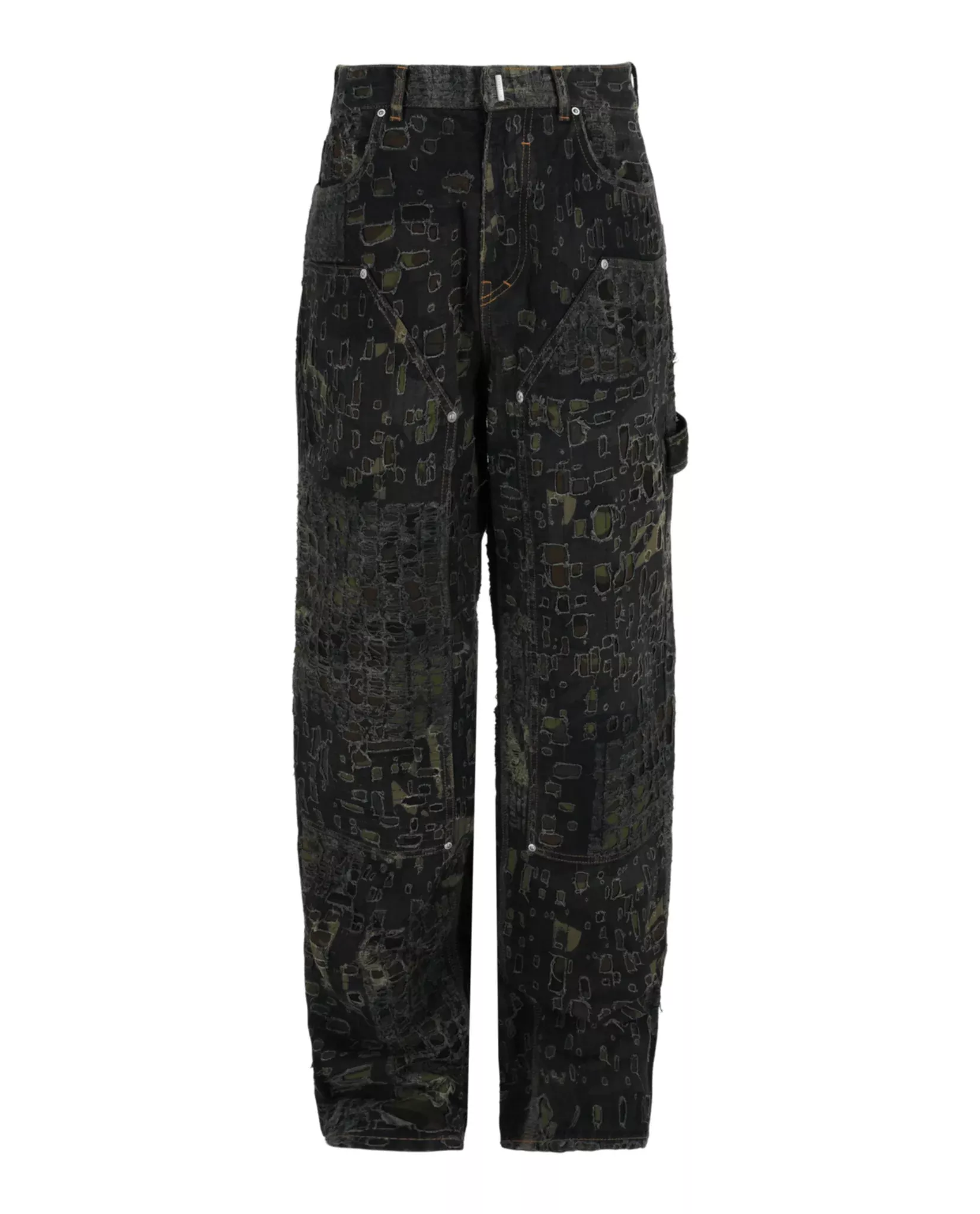Givenchy Mens Destroyed Carpenter Denim Pants