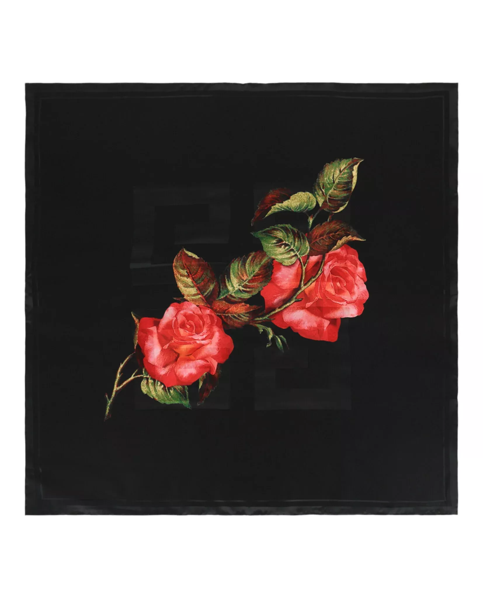 Givenchy Womens 4G Flower Silk Scarf