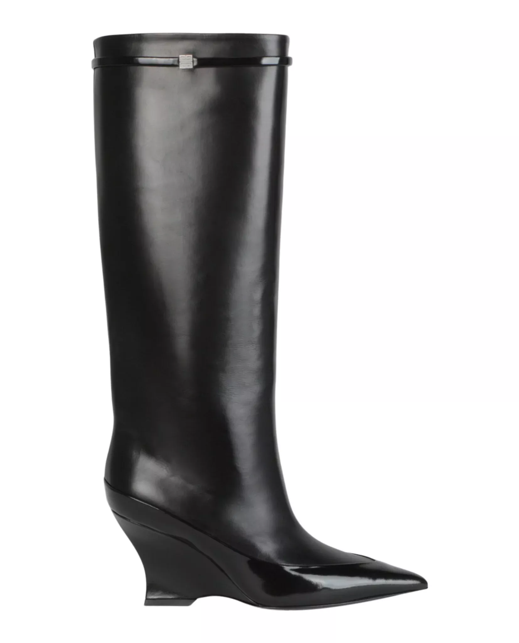 Givenchy Womens Raven Tall Leather Wedge Boots
