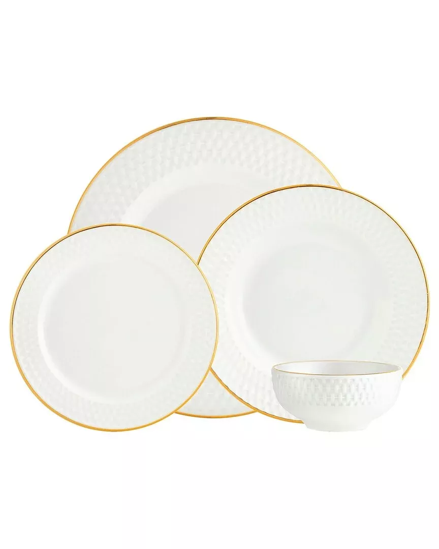 Godinger Avea Porcelain 16Pc Dinnerware Set