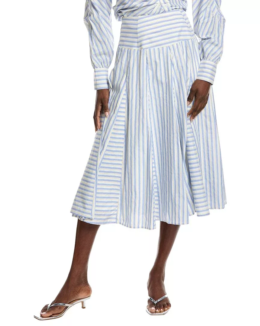 Gracia Wide Round Striped Skirt