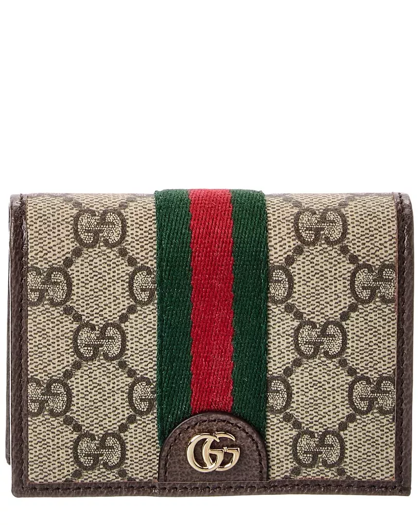 Gucci Ophidia Small Gg Supreme Canvas & Leather Wallet