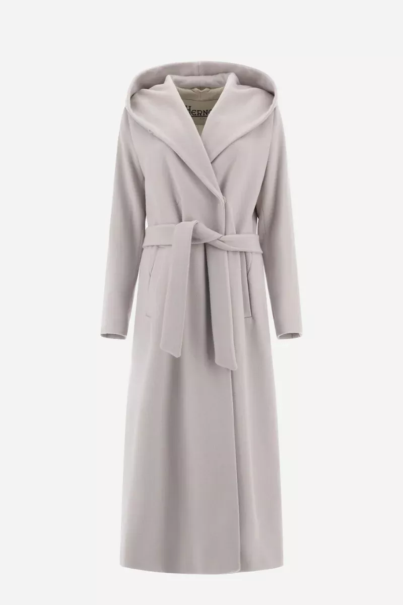 Herno Woman's Light Beige Luxury Wool Coat