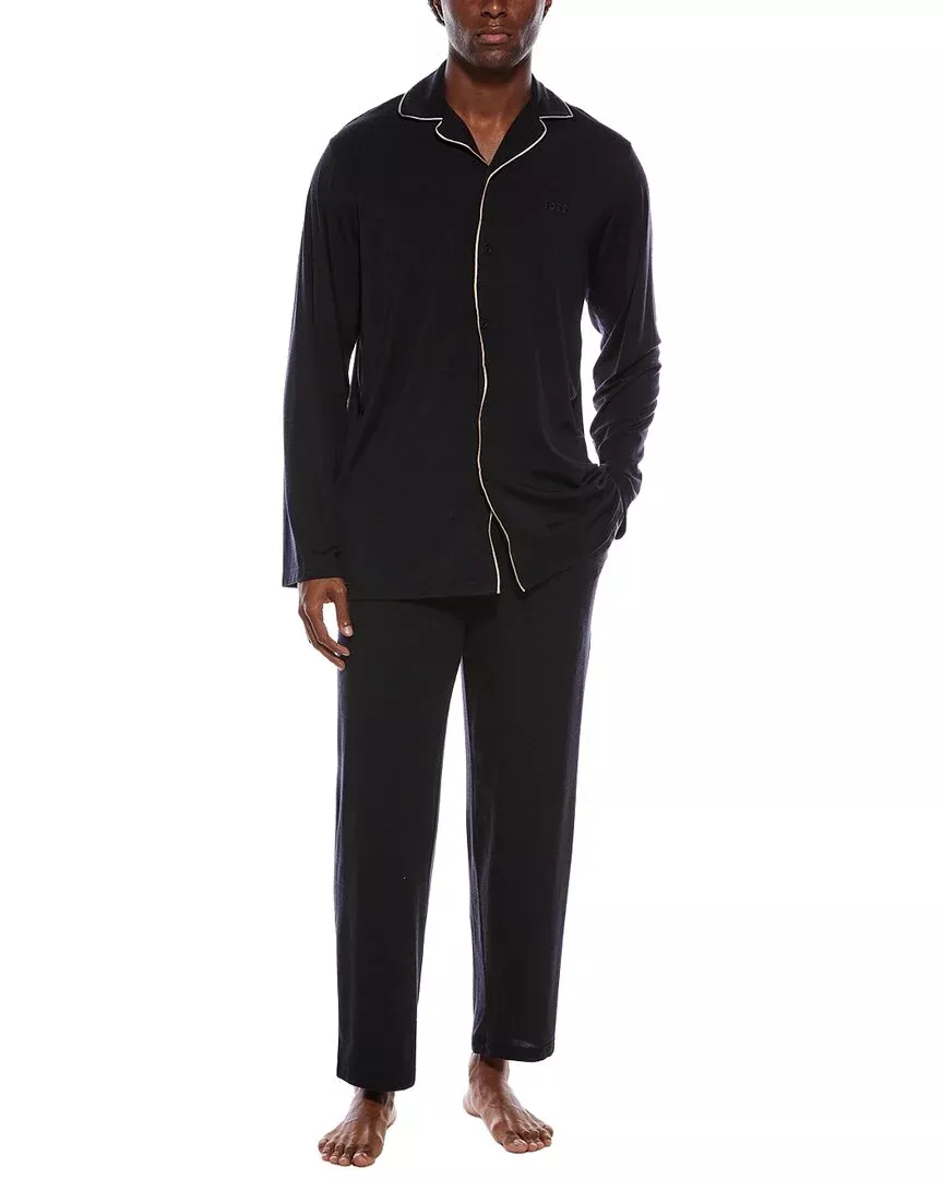 Hugo Boss 2Pc Wool-Blend Pajama Set