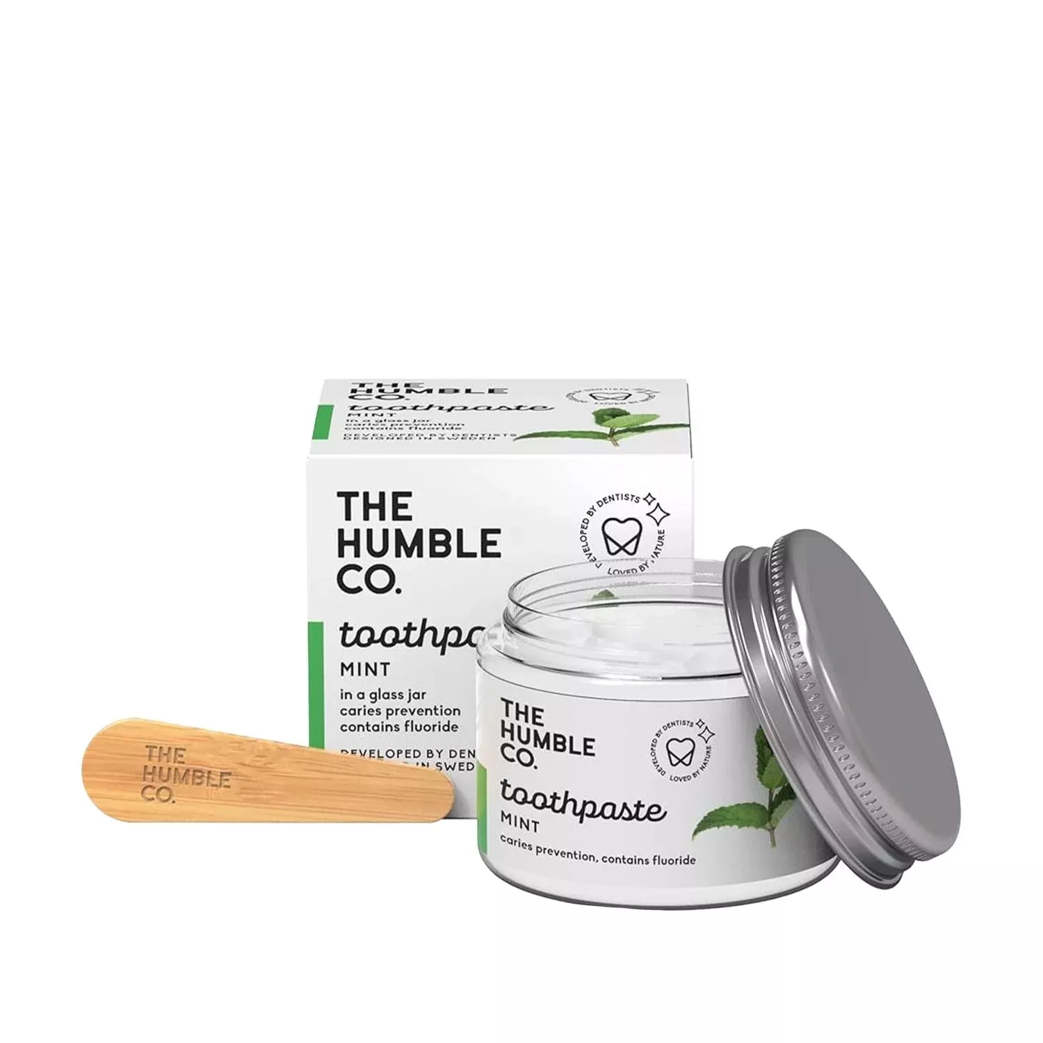 The Humble Co Sensitive Teeth Toothpaste - Natural Mint Flavor, Eco-Friendly Jar Packaging, Gentle on Teeth & Gums