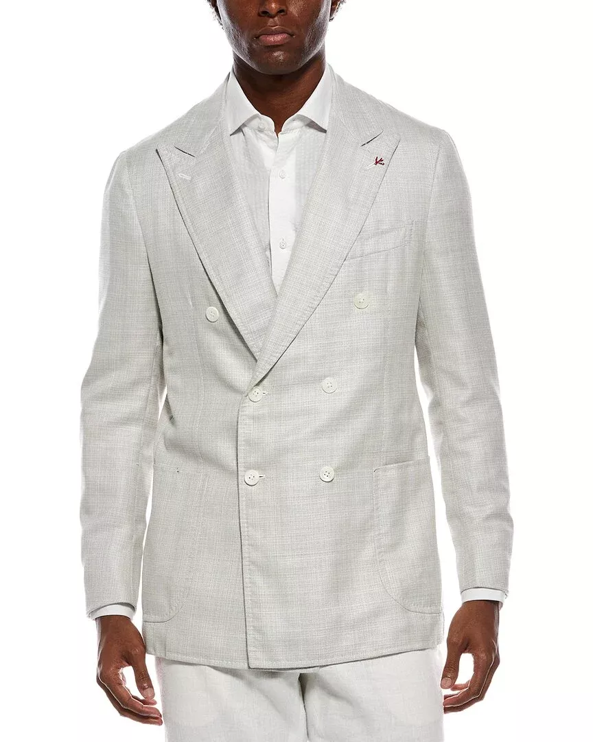 Isaia Domenico Wool, Silk, & Linen-Blend Blazer