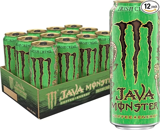 Java Monster Irish Creme, Coffee + Energy Drink, 15 Ounce (Pack of 12)