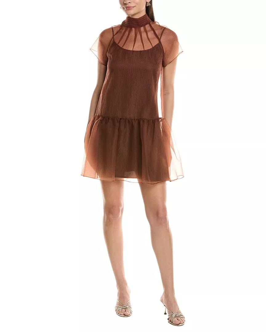 Jl Luxe Solid Short Sleeve Mini Dress